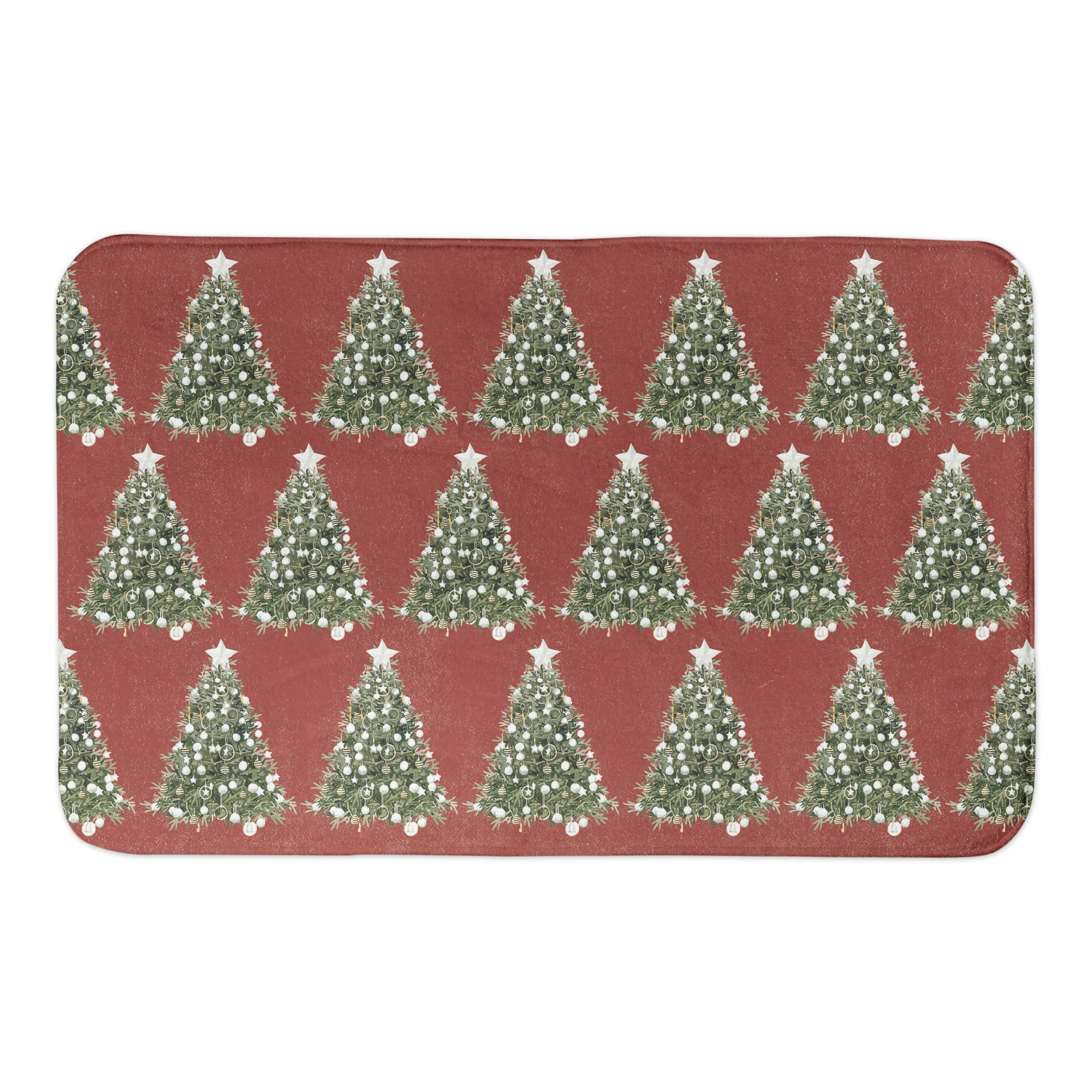 Designs Direct Oh Christmas Tree Pattern 34&#x22; x 21&#x22; Bath Mat