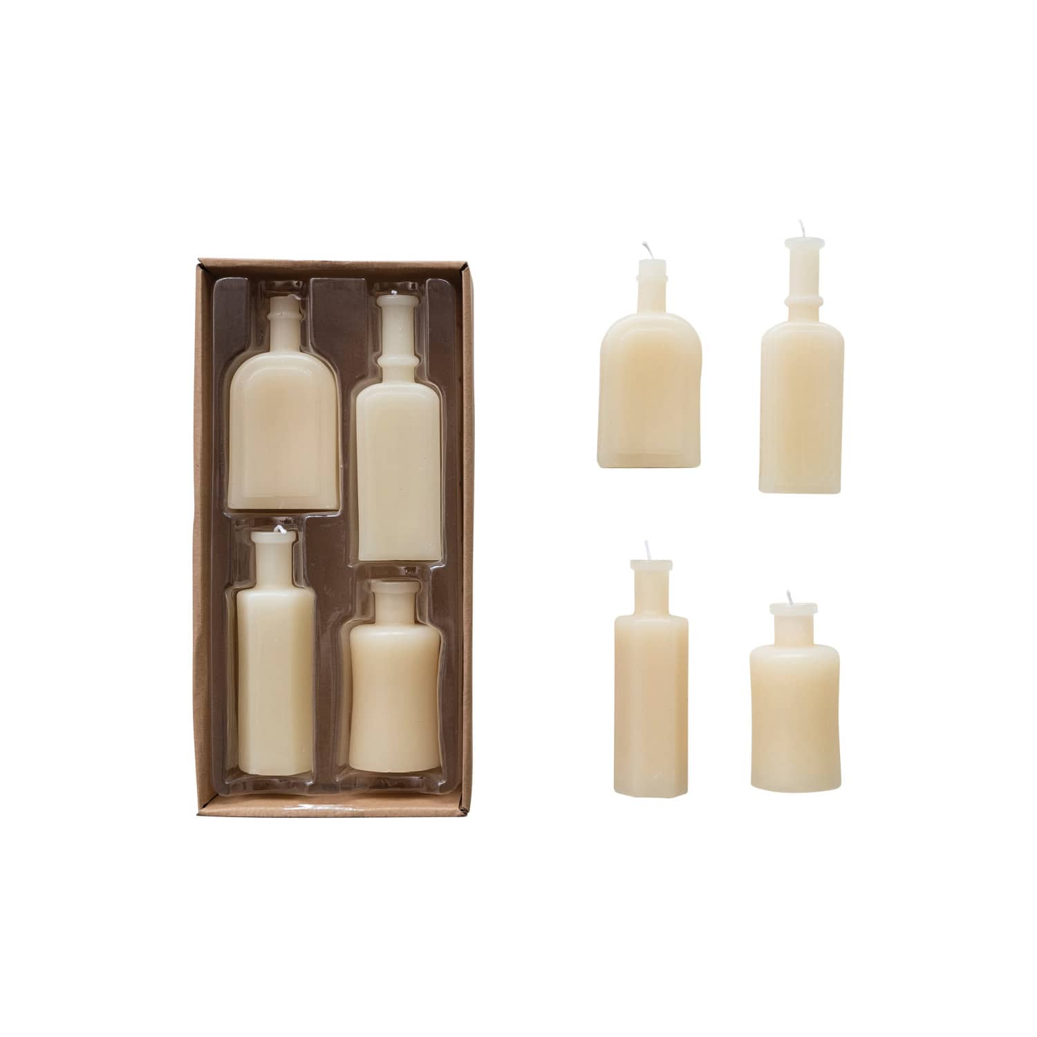Hello Honey&#xAE; Cream Unscented Bottle-Shaped Candle Set