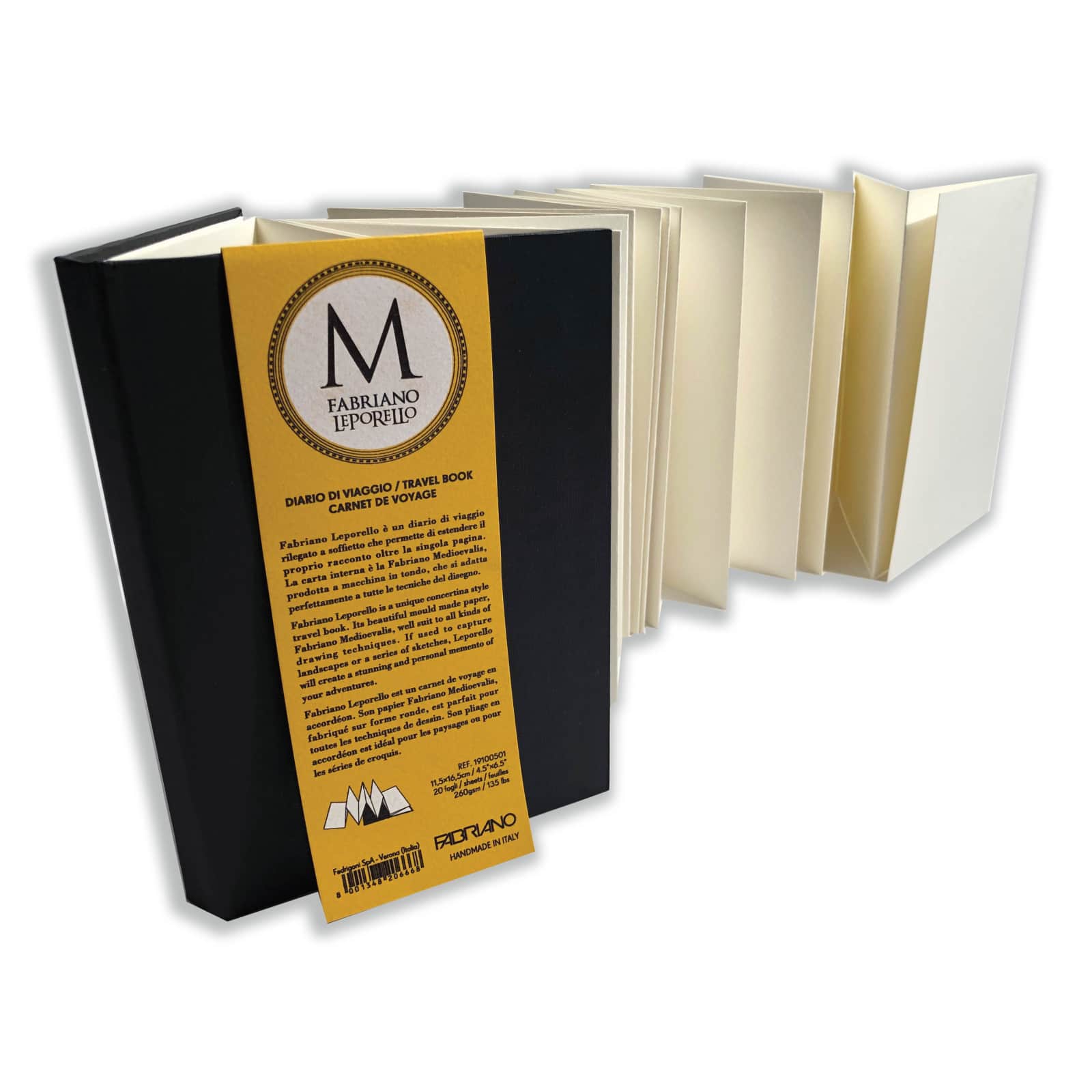 Fabriano&#xAE; Leporello Travel Book, 4.5&#x27;&#x27; x 6.5&#x27;&#x27;