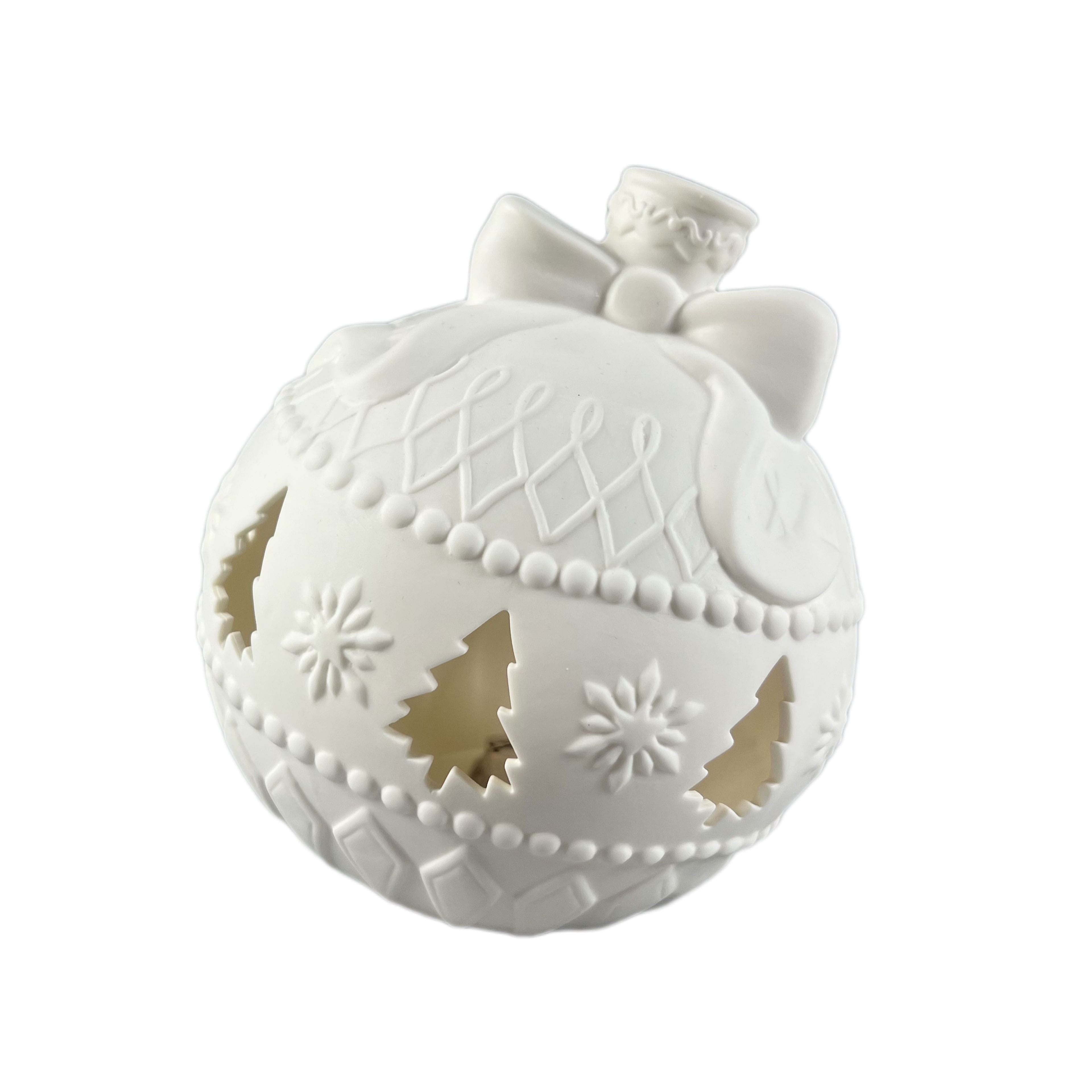 6&#x22; LED DIY Ceramic Ball Ornament D&#xE9;cor by Make Market&#xAE;