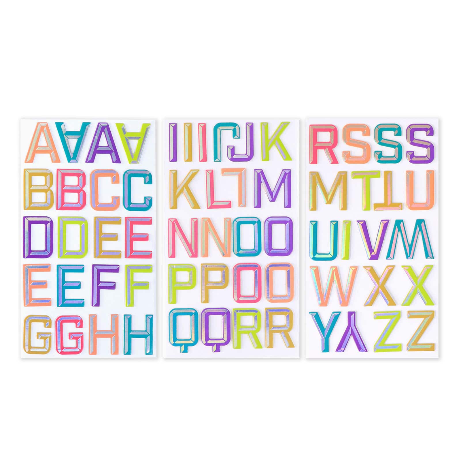 12 Pack: Bright Chipboard Alphabet Stickers by Recollections™