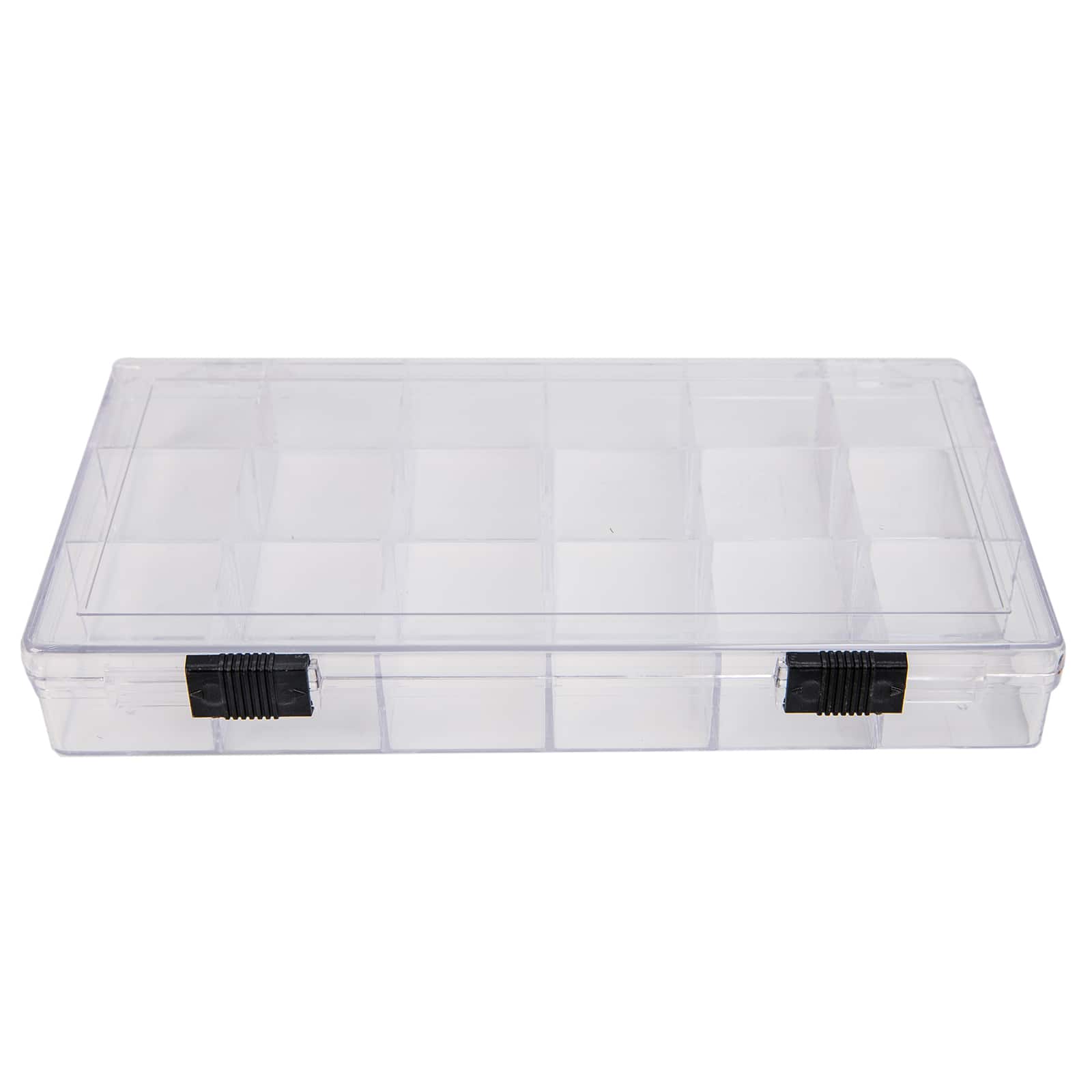 Fairnull 3 Layers 18 Compartments Clear Storage Box Container Jewelry Bead  Organizer Case 