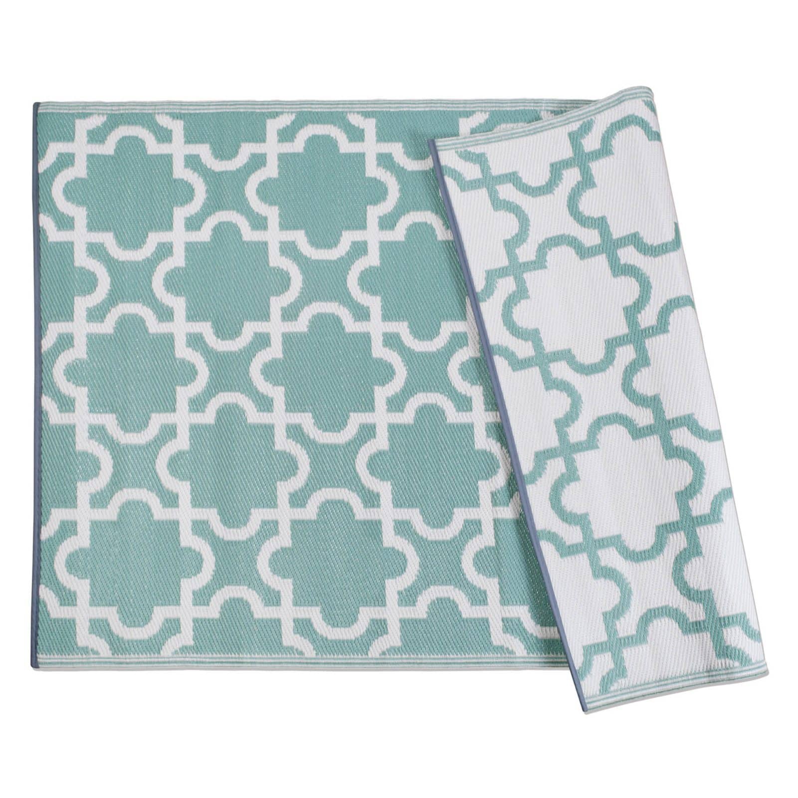 DII® Aqua Lattice Outdoor Rug, 4ft. x 6ft.