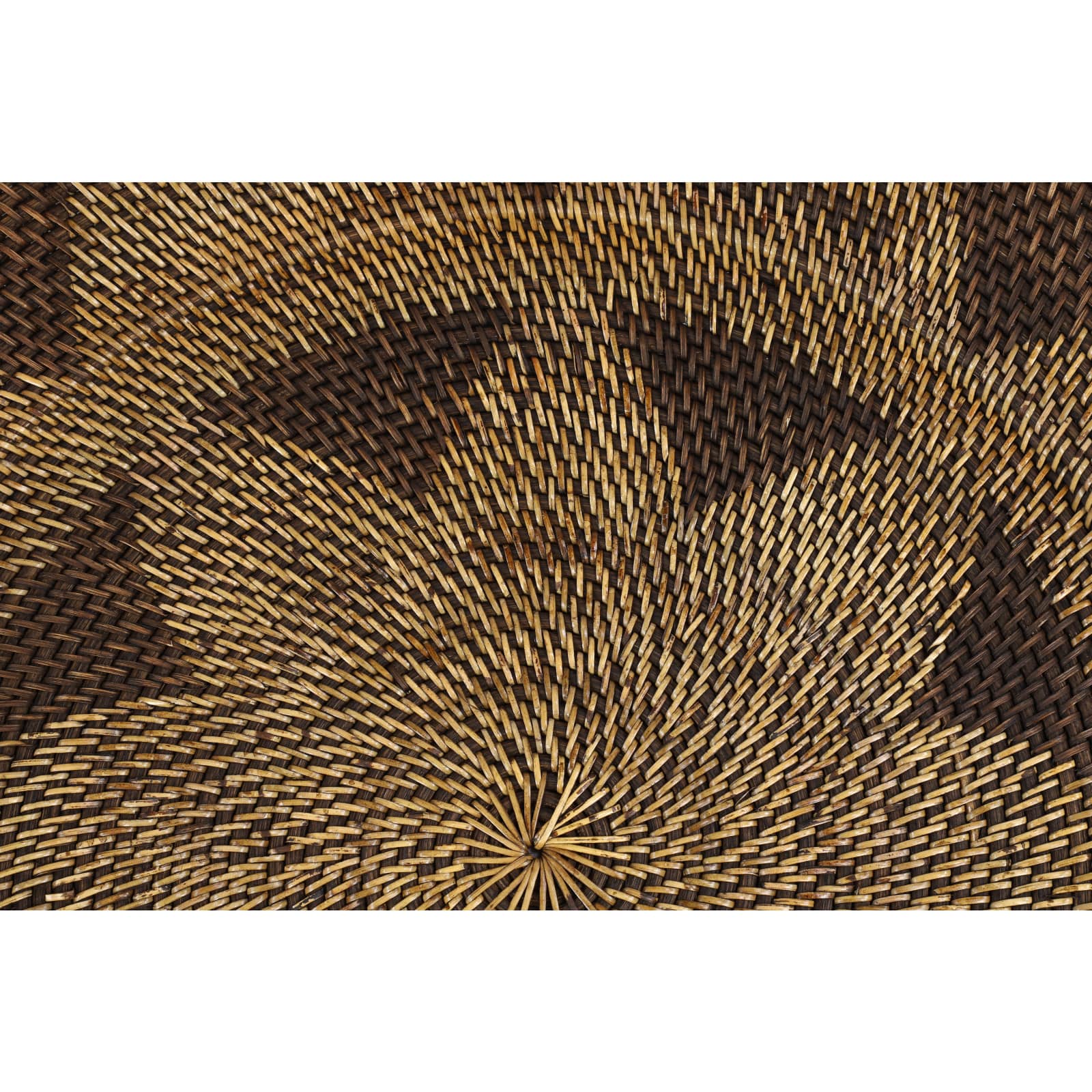 Brown Wicker Traditional Circle Wall Décor Set