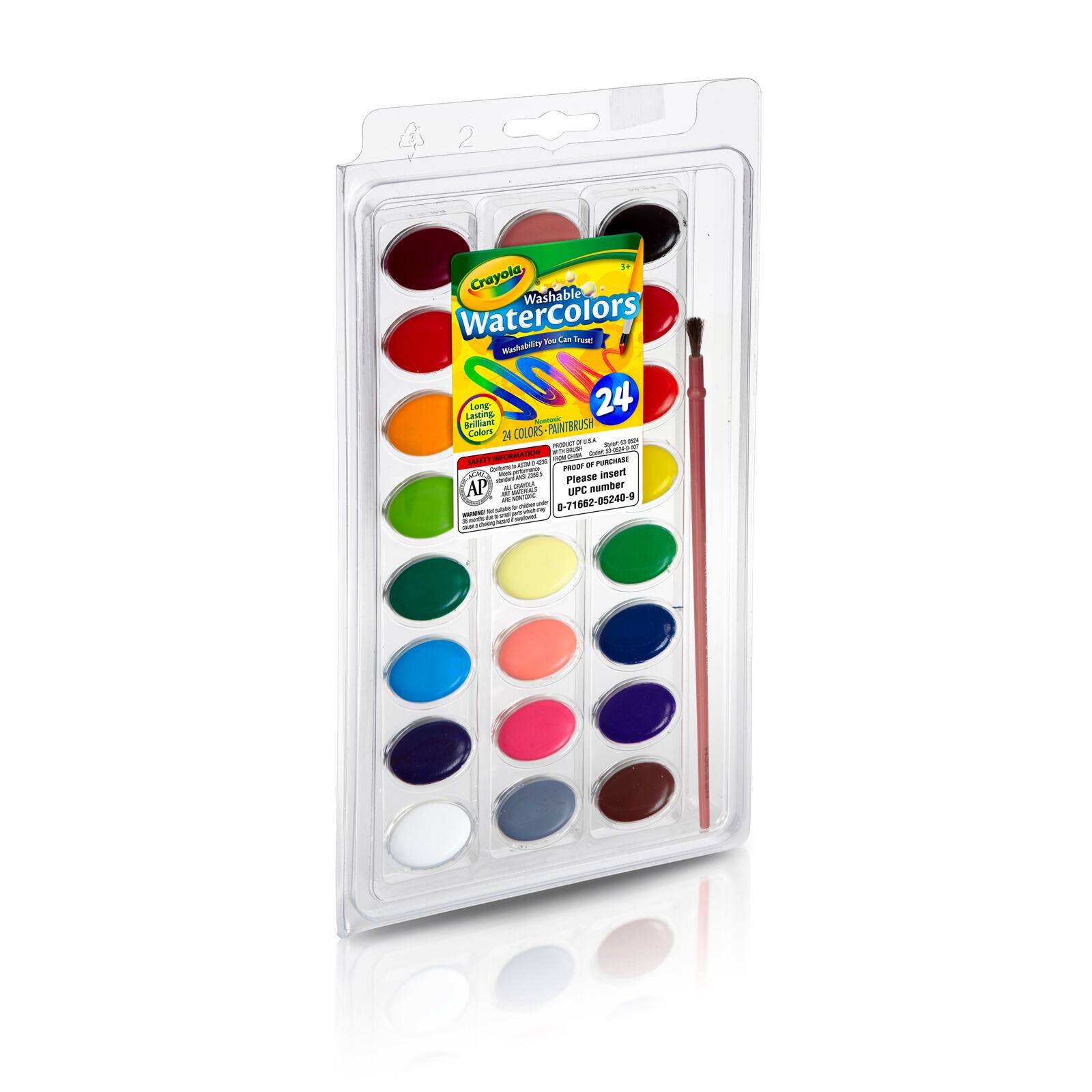 Crayola® Washable Watercolours Pan Set, 24ct