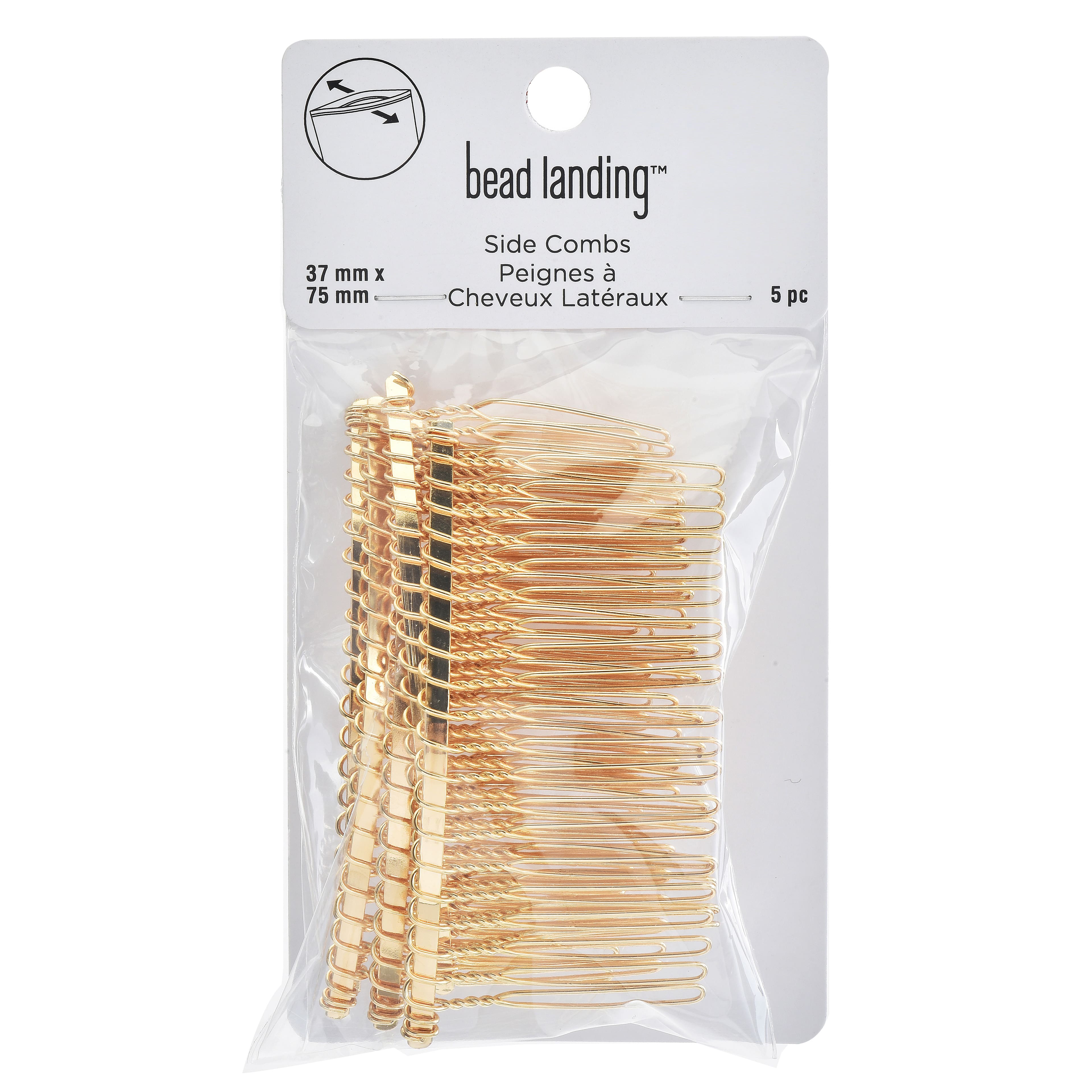 75mm Metal Side Combs, 5ct. by Bead Landing&#x2122;