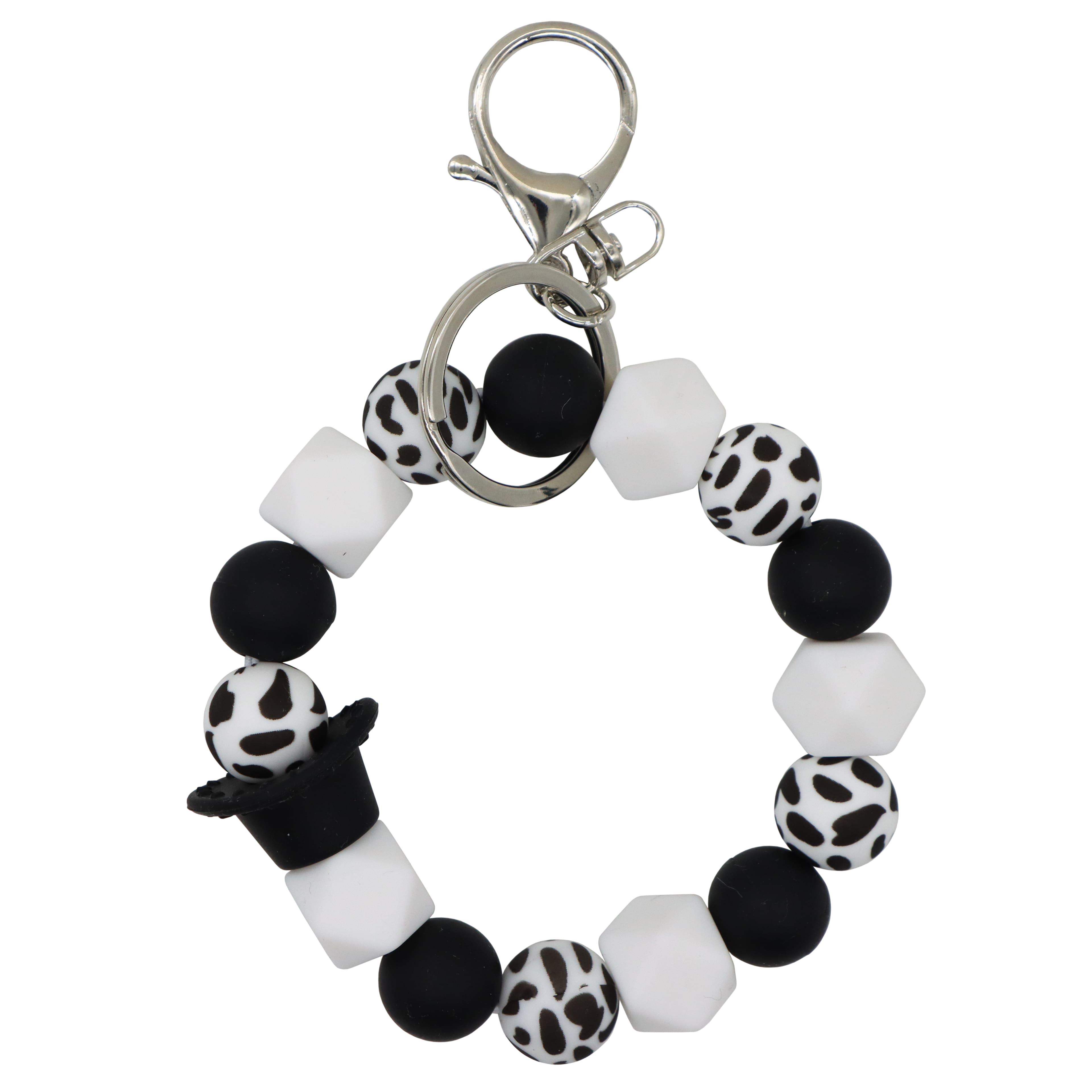 Assorted Silicone Bead Keychain, 1pc. by Fab Finds