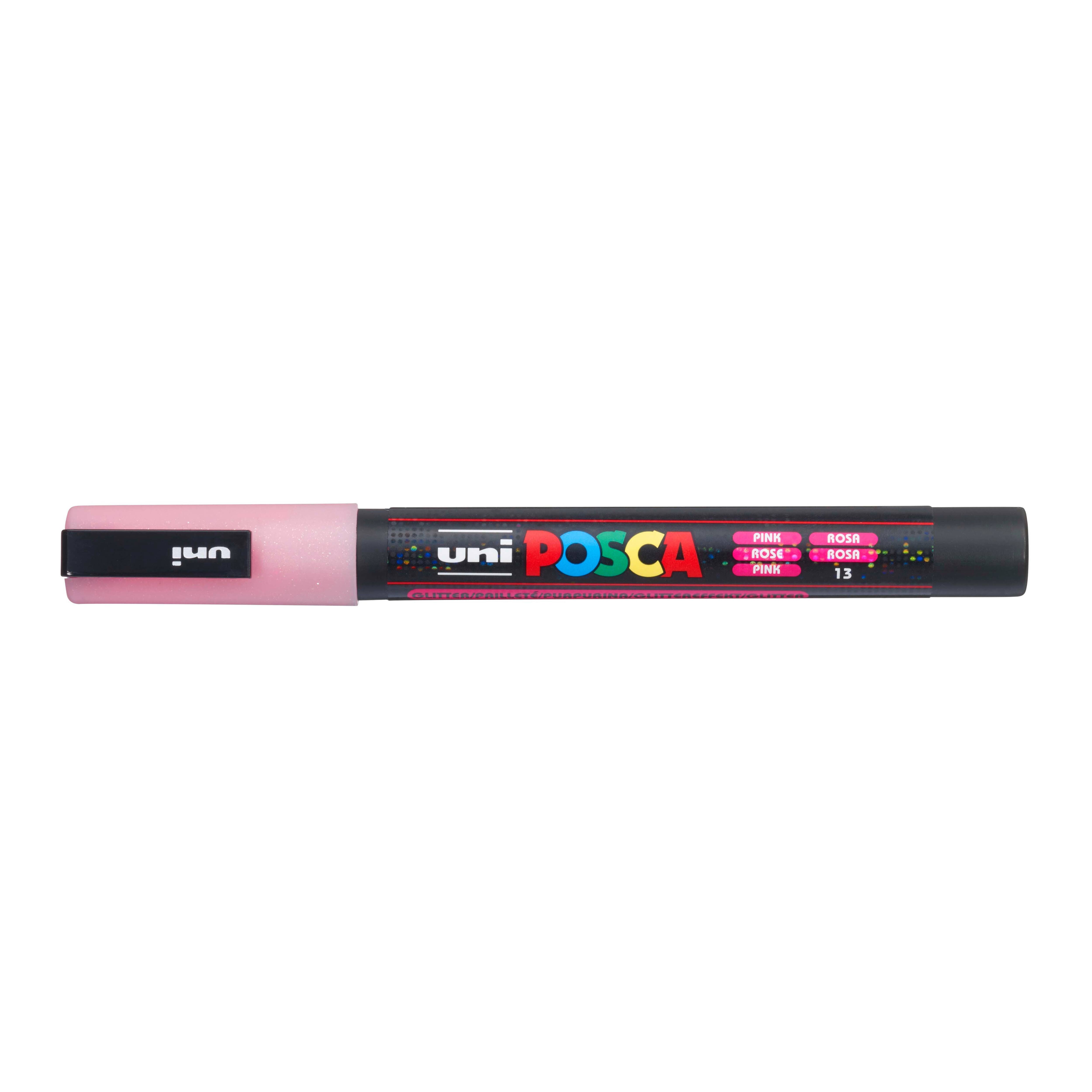 Uni POSCA PC-3M 8 Color Fine Tip Glitter Paint Marker Set