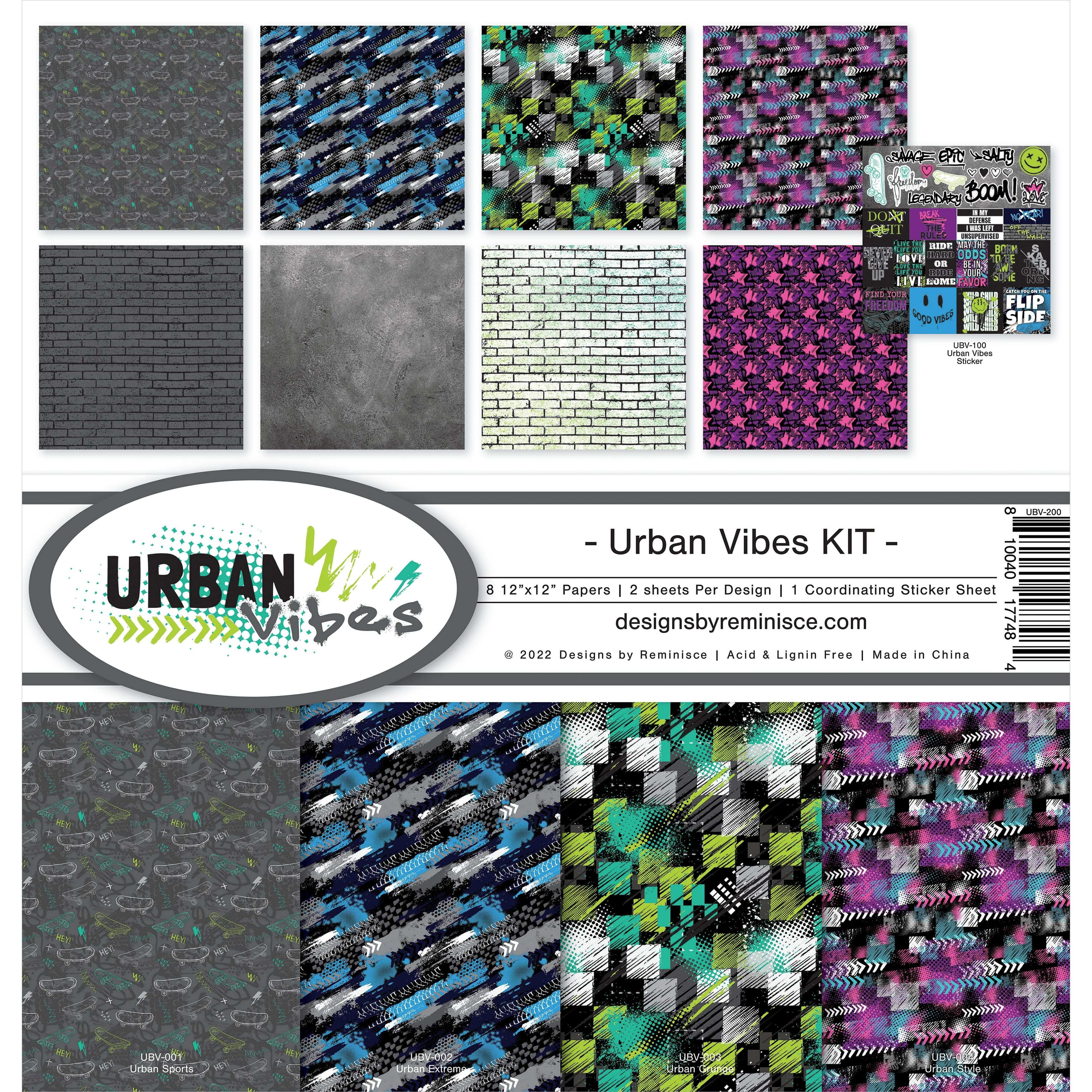 Reminisce Collection Kit 12&#x22; x 12&#x22;, Urban Vibes
