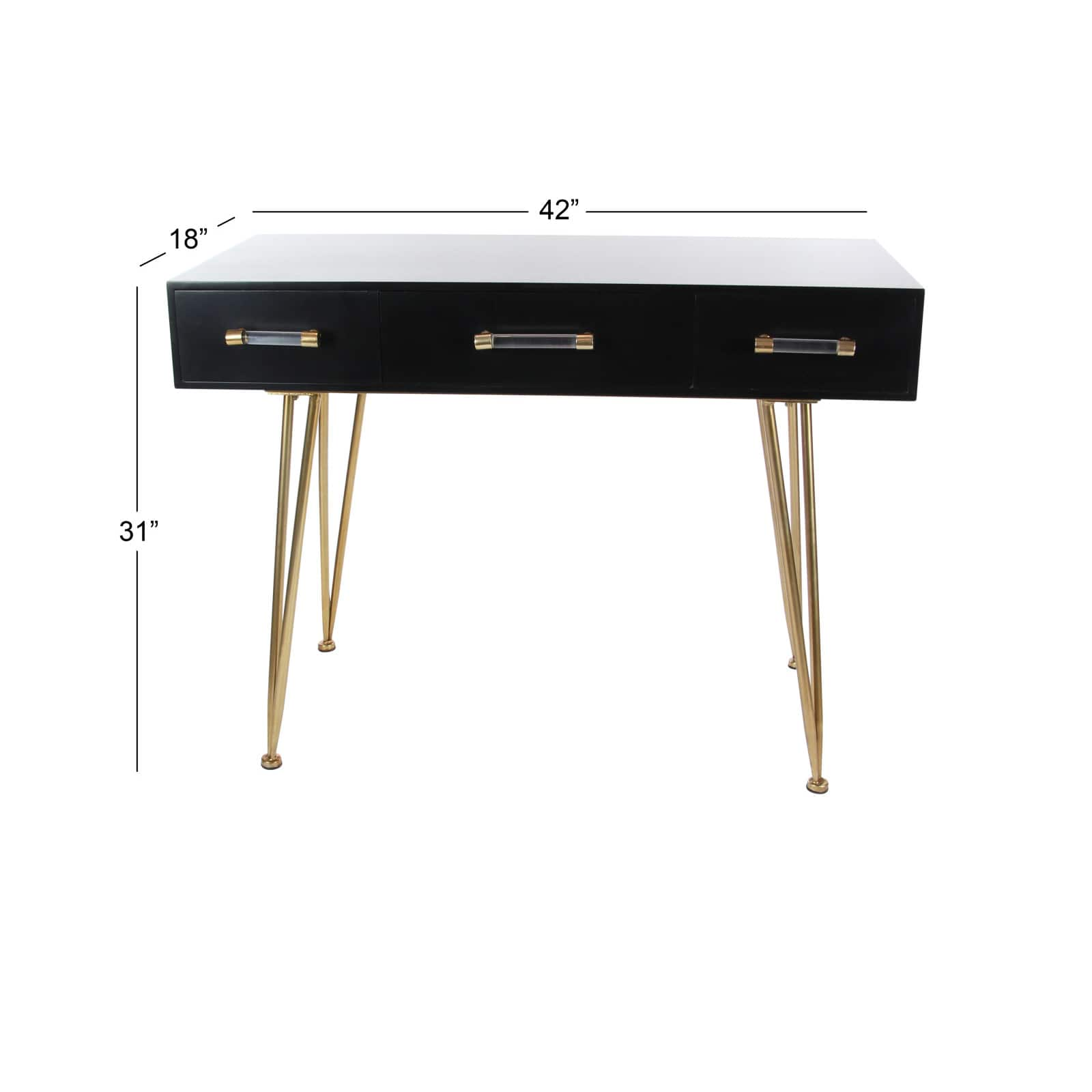 3.5ft. Black Modern Wood Console Table