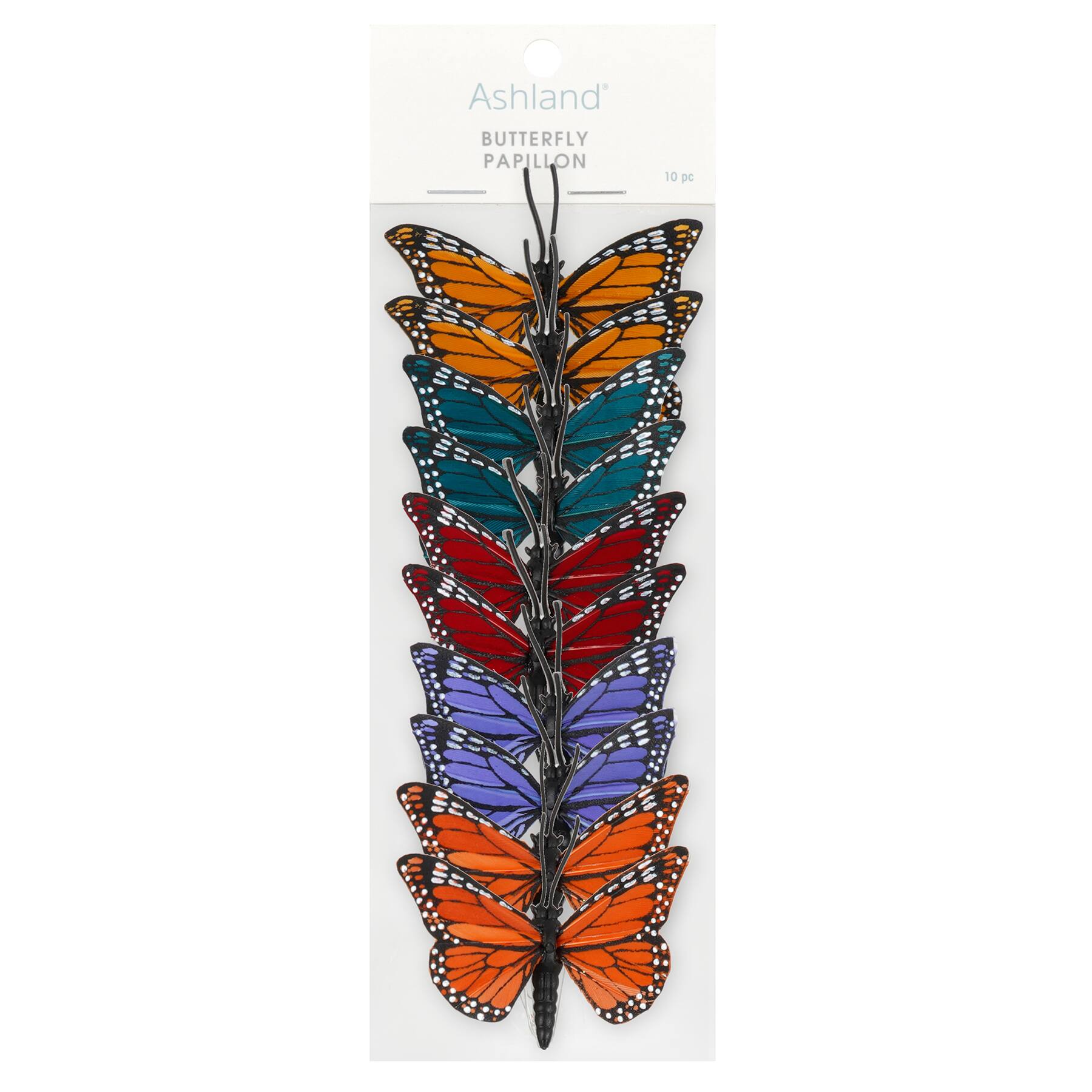 12 Packs: 10 ct. (120 total) 2.5" Multicolor Feather Butterflies by Ashland®