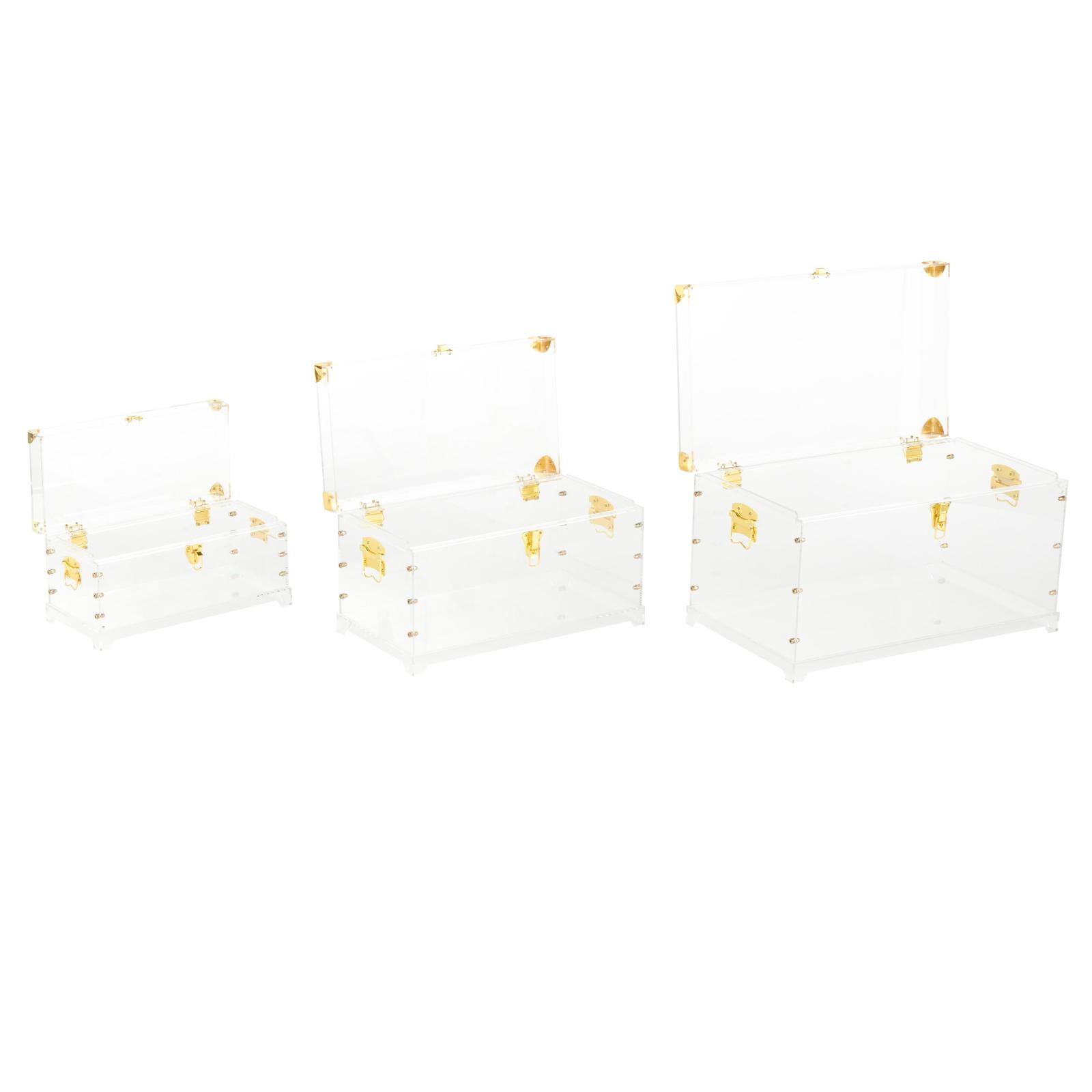 Clear &#x26; Gold Acrylic Trunk Set