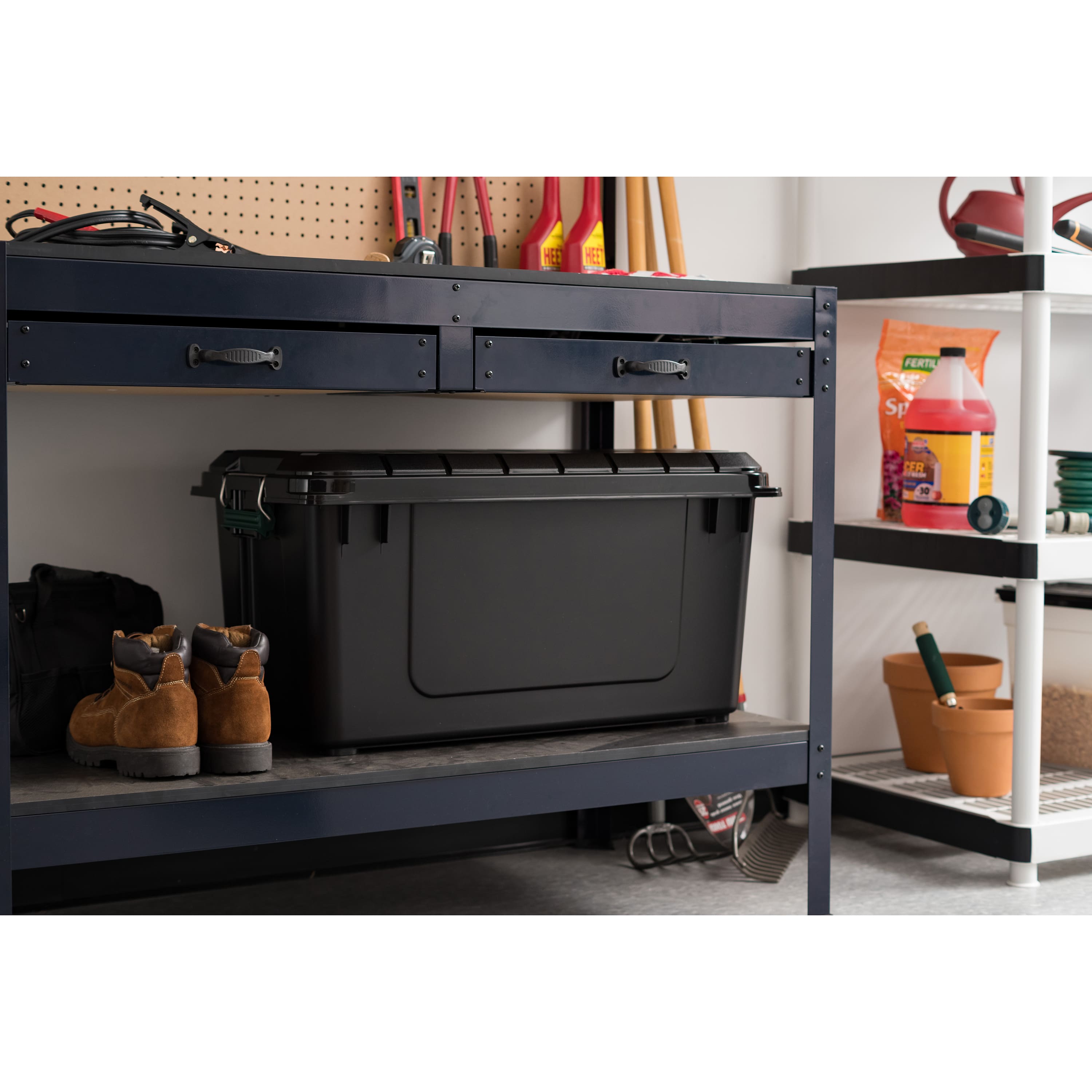 IRIS® Remington® 82qt. Black Store-It-All Utility Tote with Buckle Lid