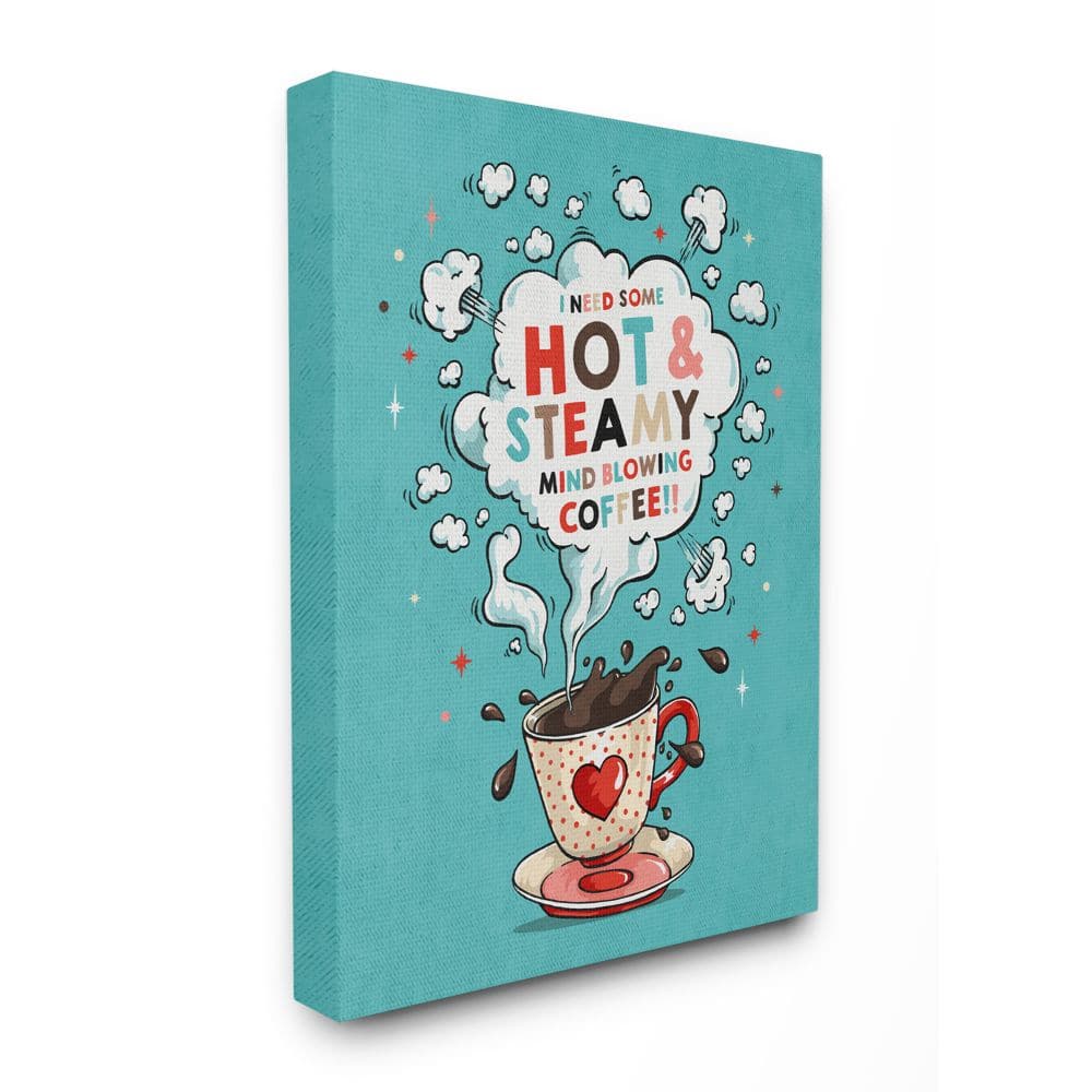 Stupell Industries Hot & Steamy Coffee Canvas Wall Art