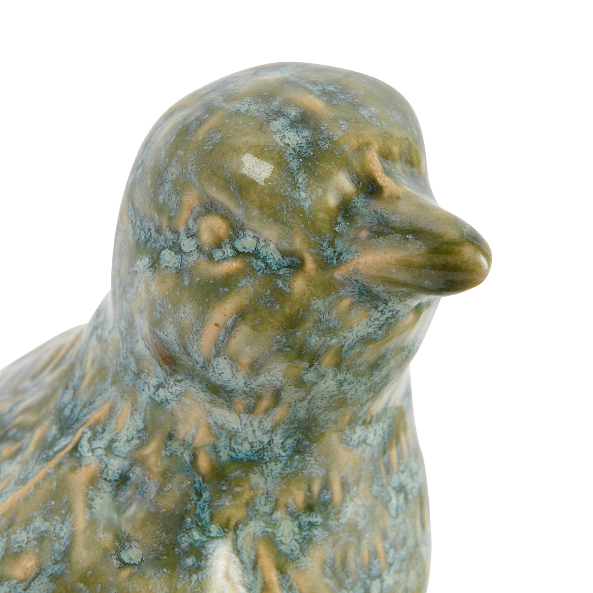 Hello Honey® Green Debossed Ceramic Bird Figurines Set