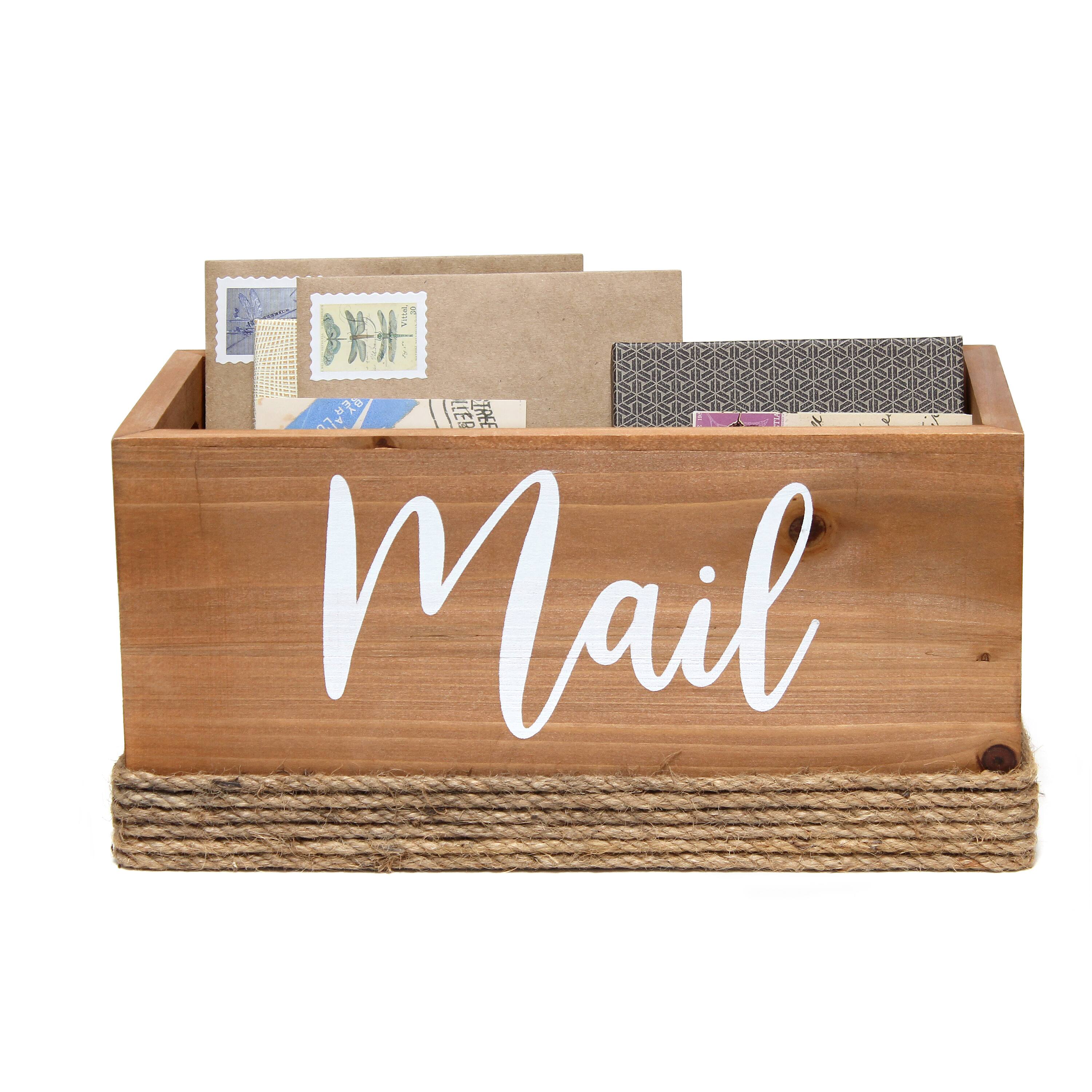 Elegant Designs Mail Script Mail Holder with Handles