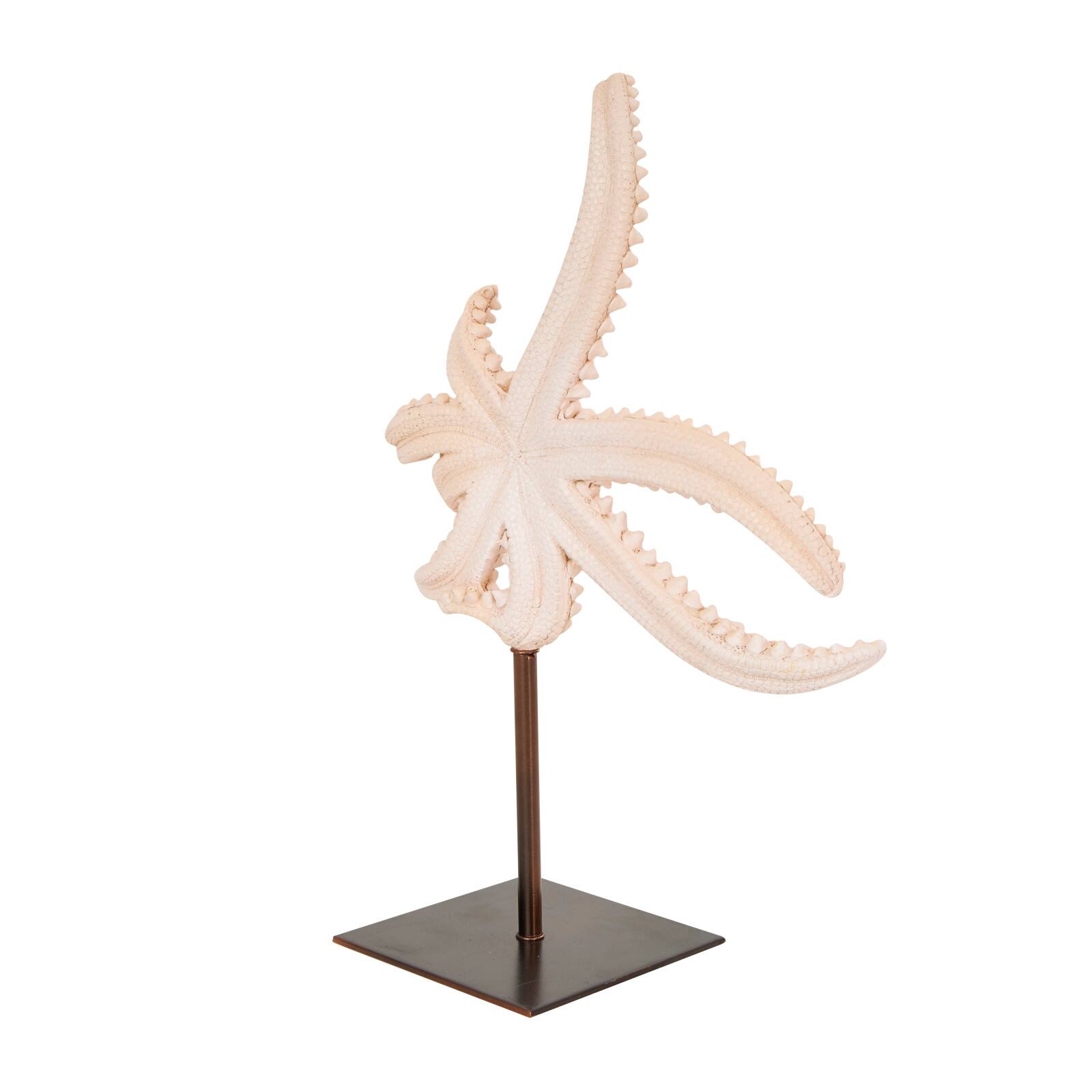 12&#x22; Pink Starfish Sculpture with Copper Stand