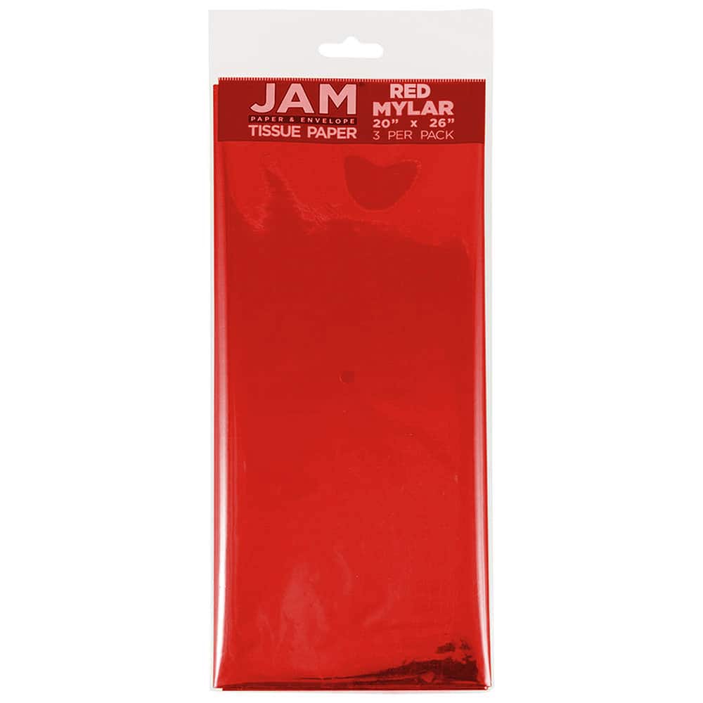 JAM Paper Mylar 20" x 26" Tissue Paper, 3ct.