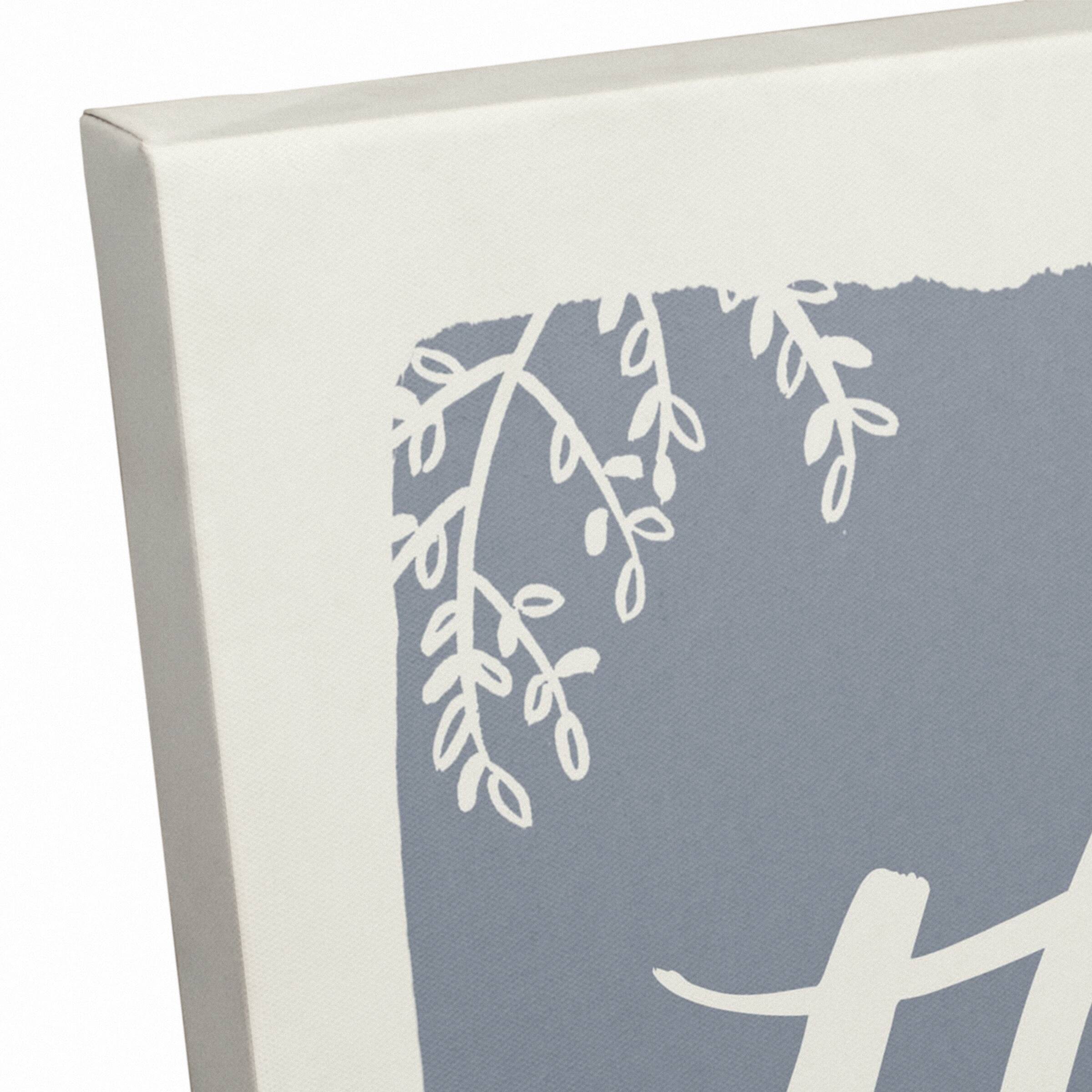 Always Thankful Blue Cream Canvas Wall Art