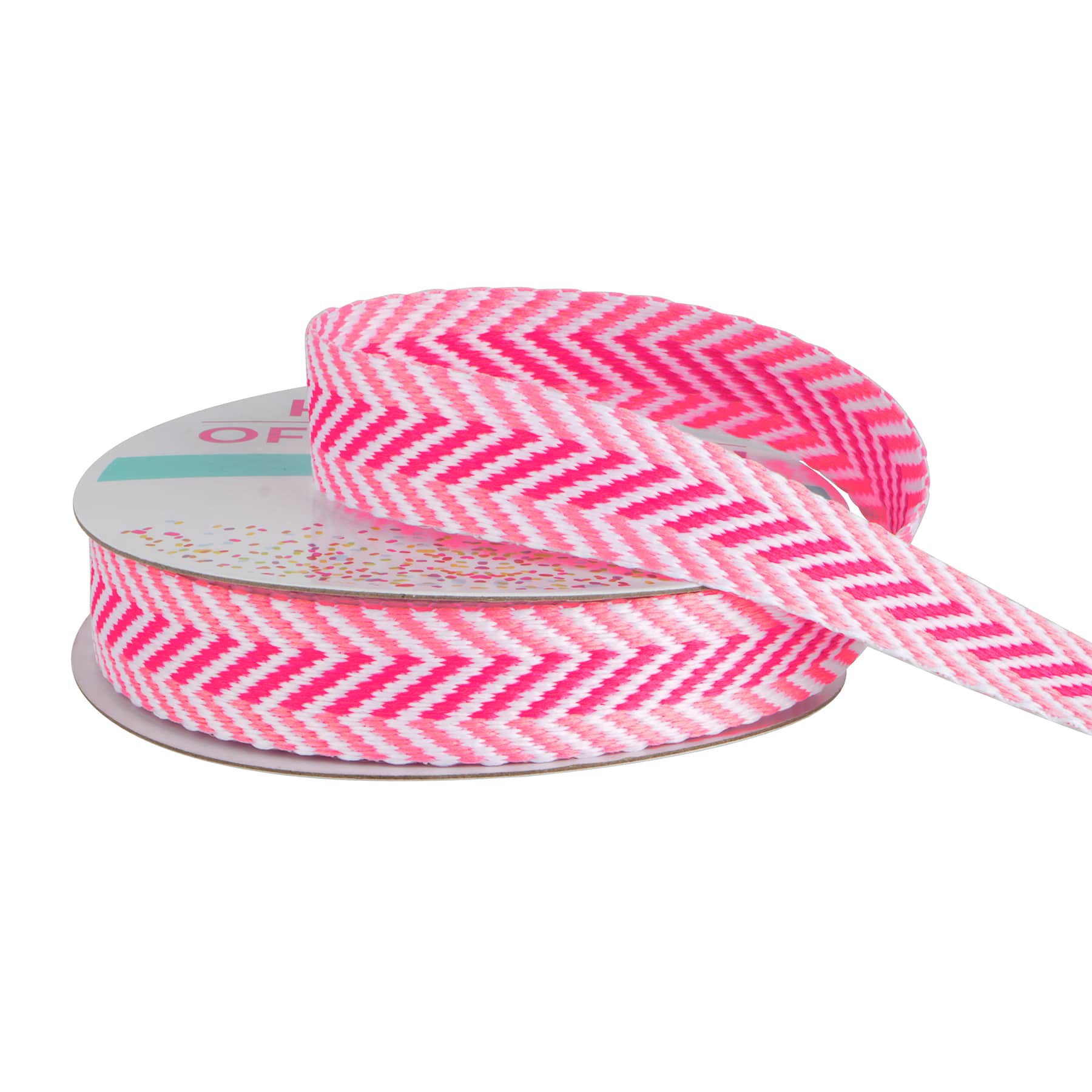 5/8&#x22; x 5yd. Pink &#x26; Red Twill Ribbon by Celebrate It&#xAE; Hot Buy!