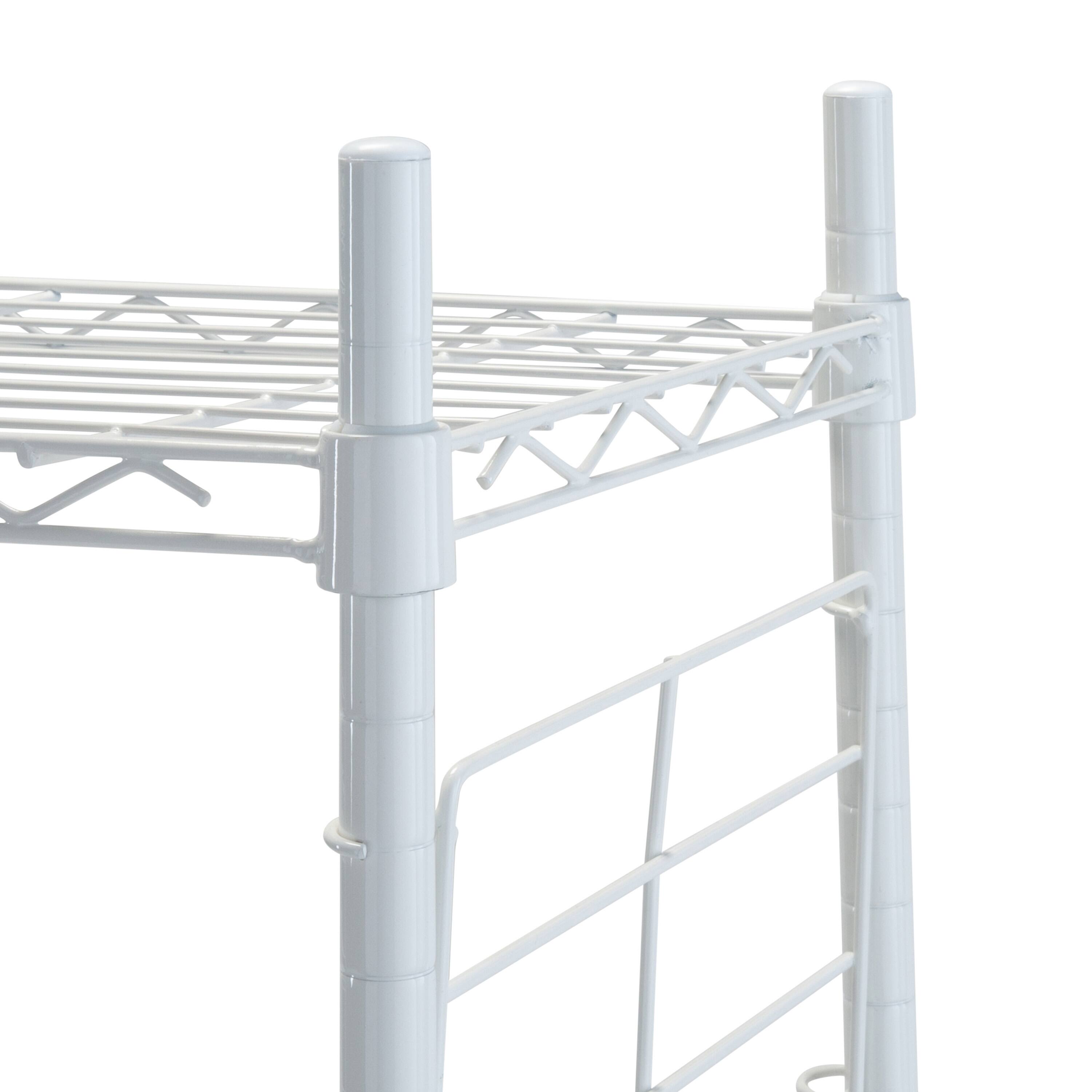 Organize it All White Steel Etagere Adjustable Shelves