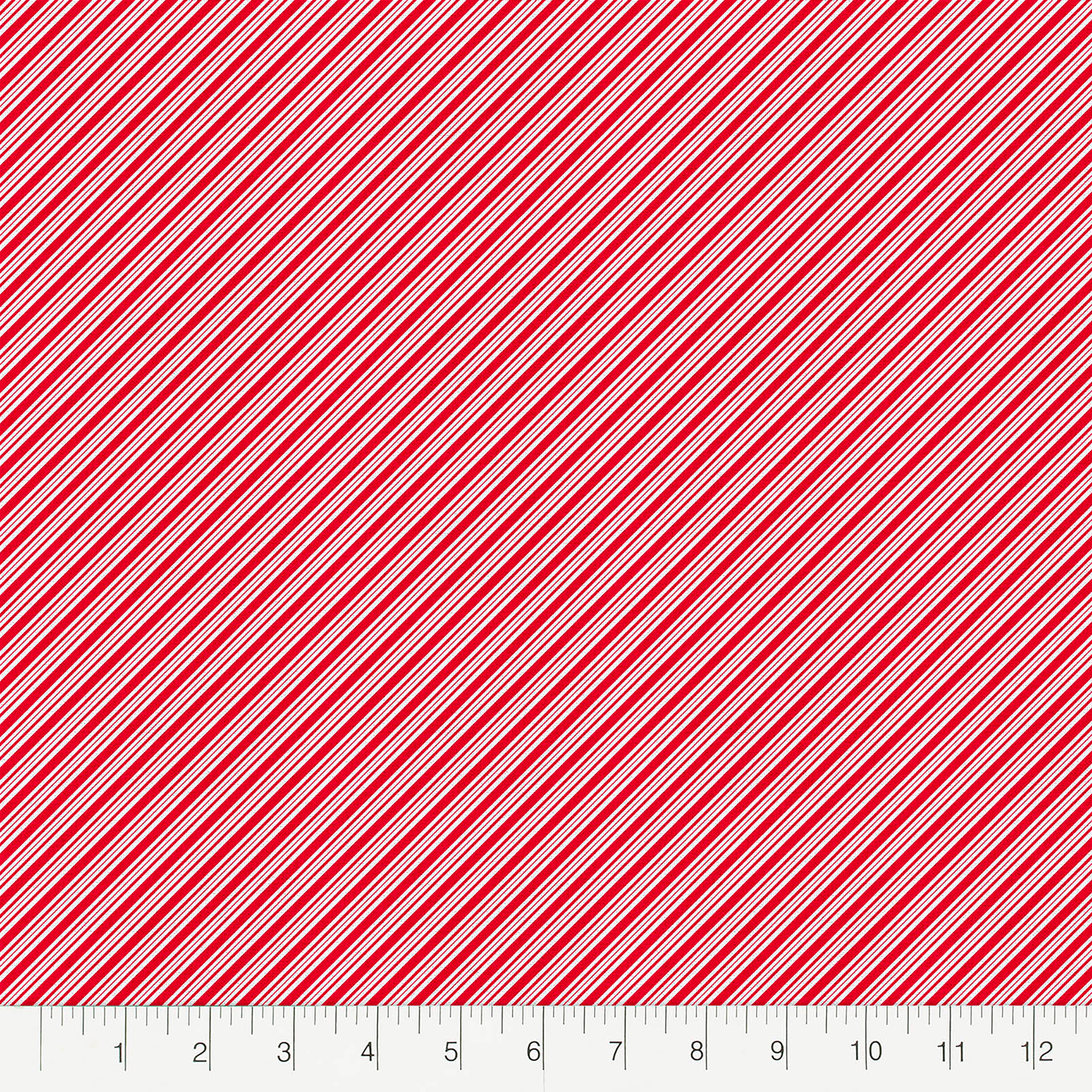 Fabric Editions Red Diagonal Stripe Cotton Fabric