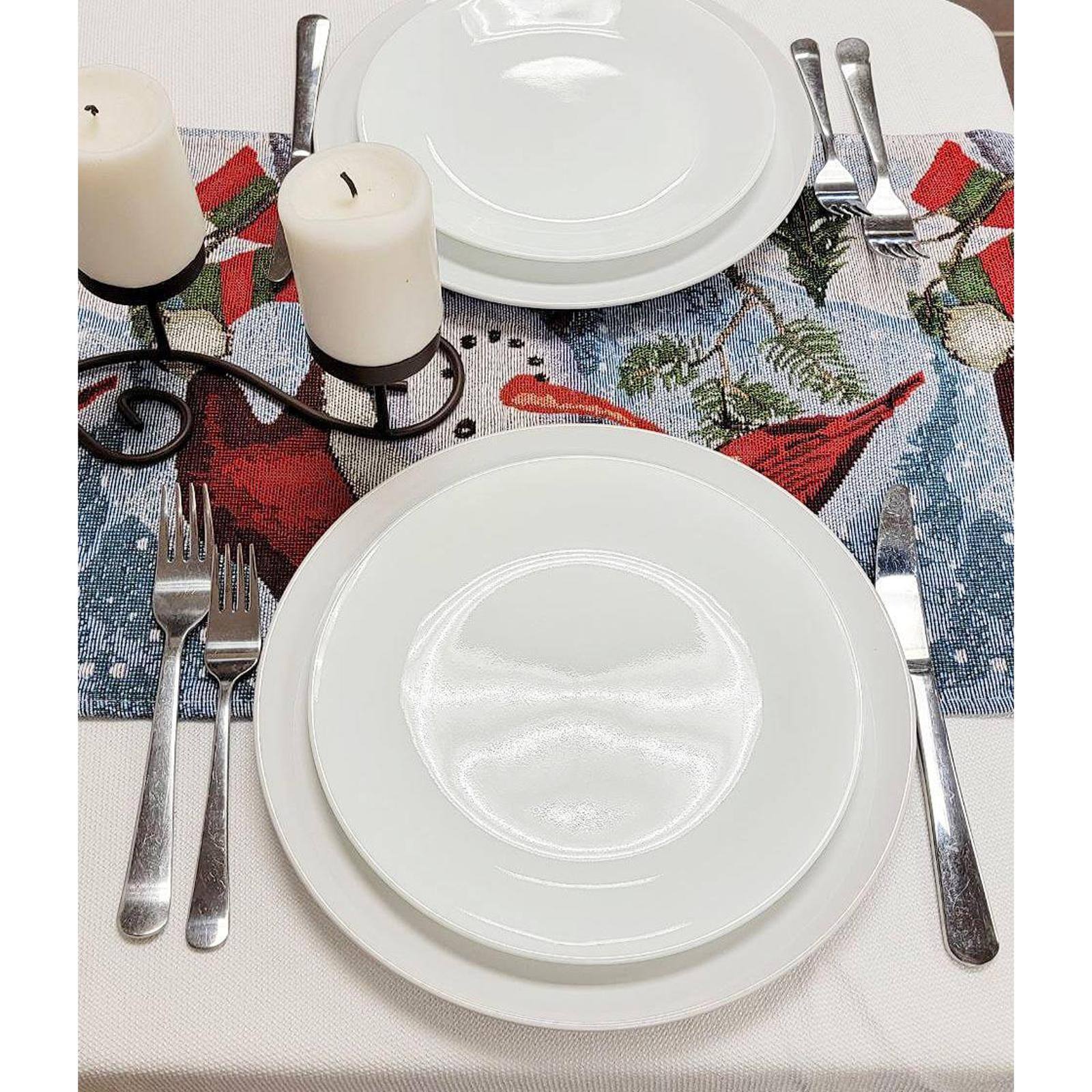 Wizardi 13.75" x 67" Joyful Snowmen Christmas Table Runner