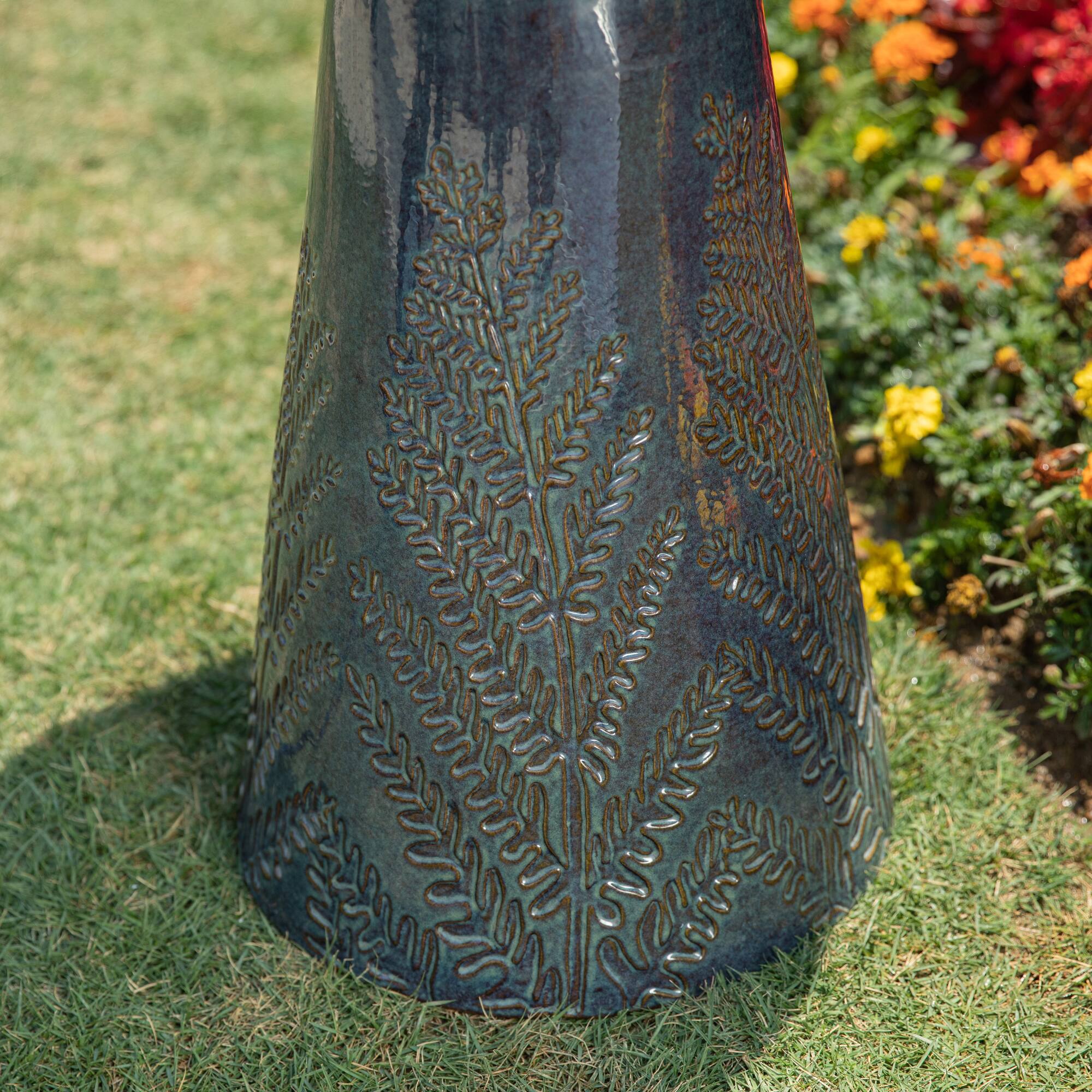 Glitzhome® 27.5" LED Bird Pedestal Ceramic Fountain