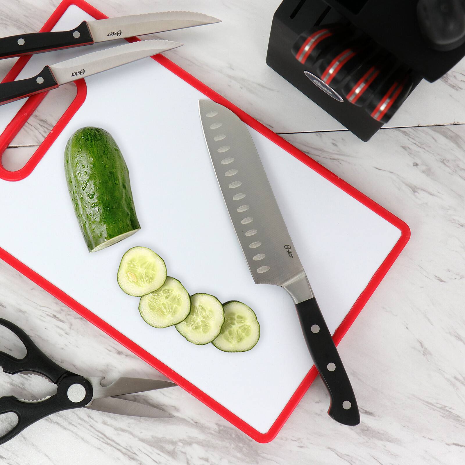 Oster Durbin 14-Piece Stainless Steel Cutlery Set with Block