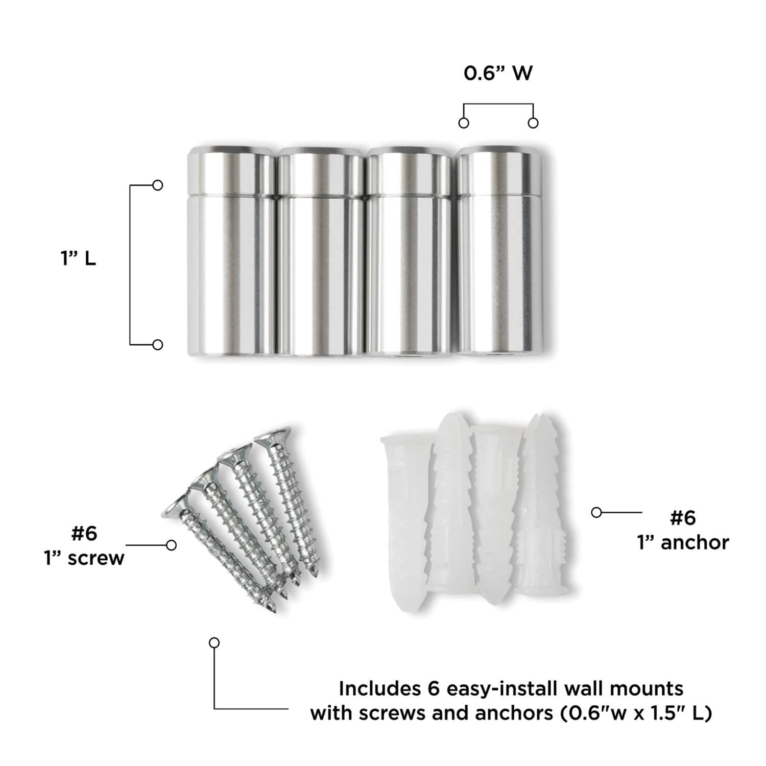 Wexel Art Double Panel Clear Acrylic Floating Wall Frame with Silver Hardware