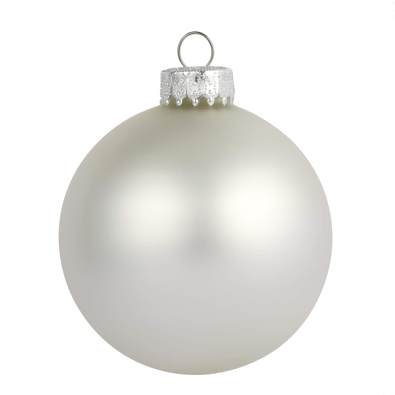 4 Pack 3.1&#x22; Satin Glass Ball Ornaments by Ashland&#xAE;