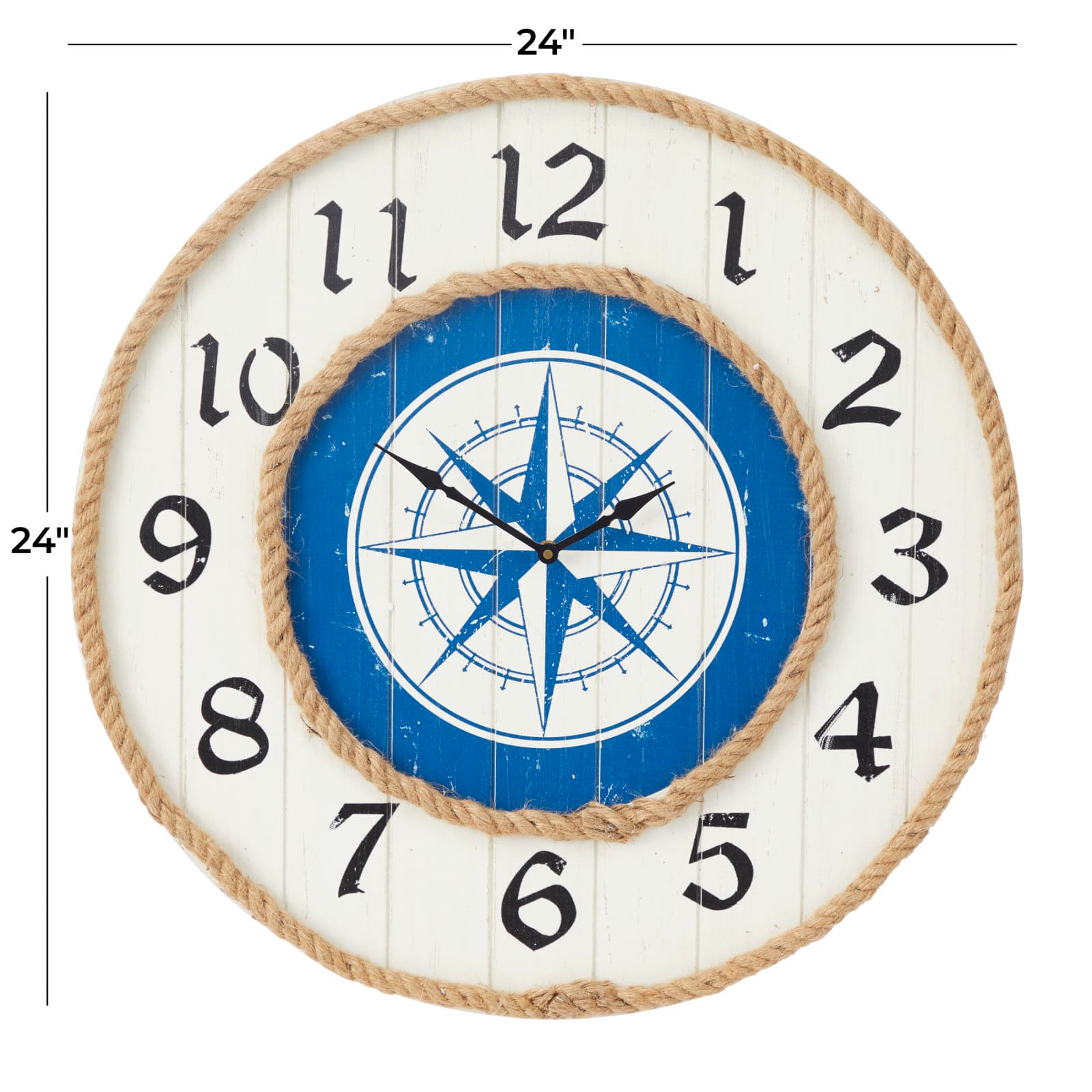 Blue MDF Nautical Wall Clock 24 X 24 X 2 Michaels   D614773S 5 