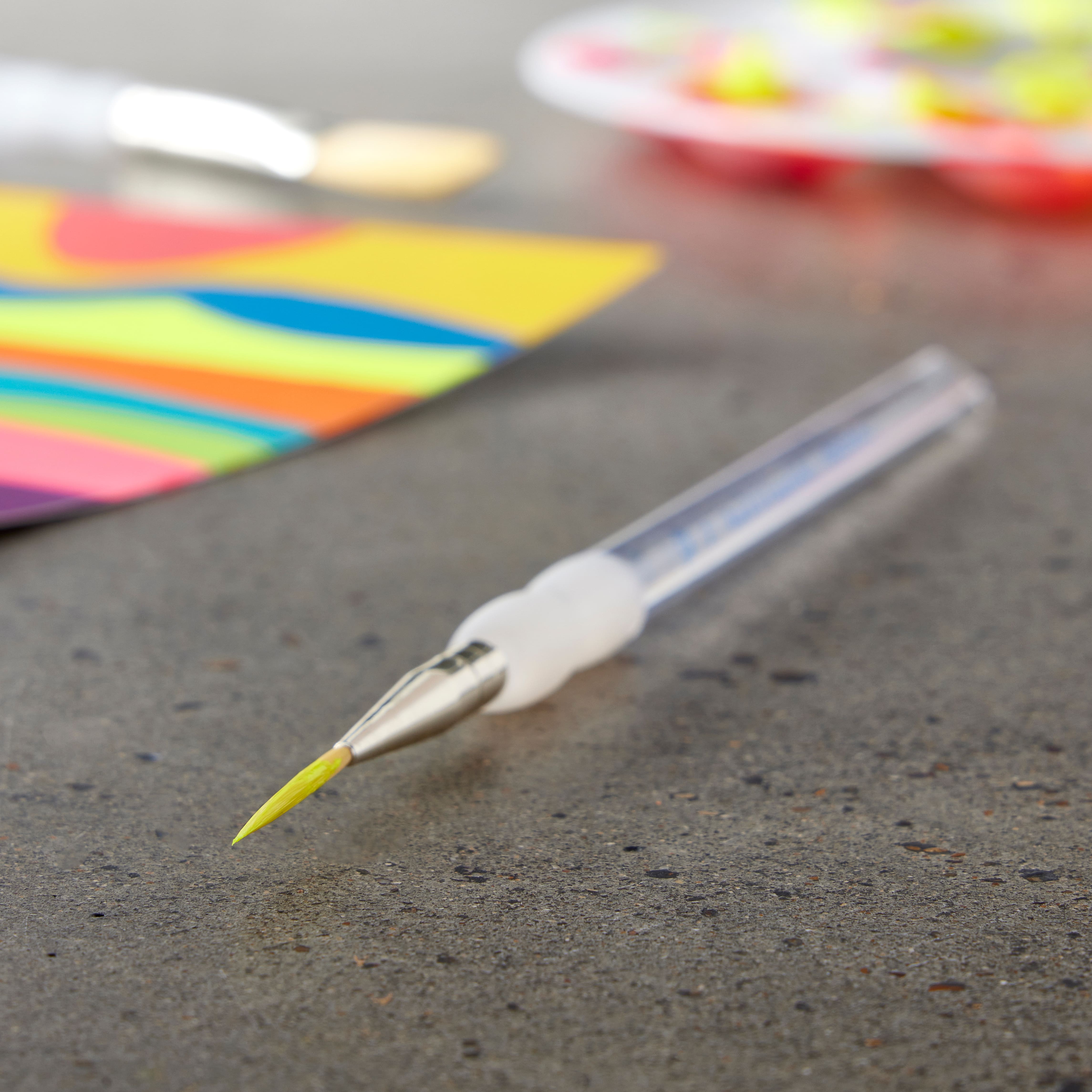 12 Pack: Soft-Grip™ Short Handle Script Liner Brush