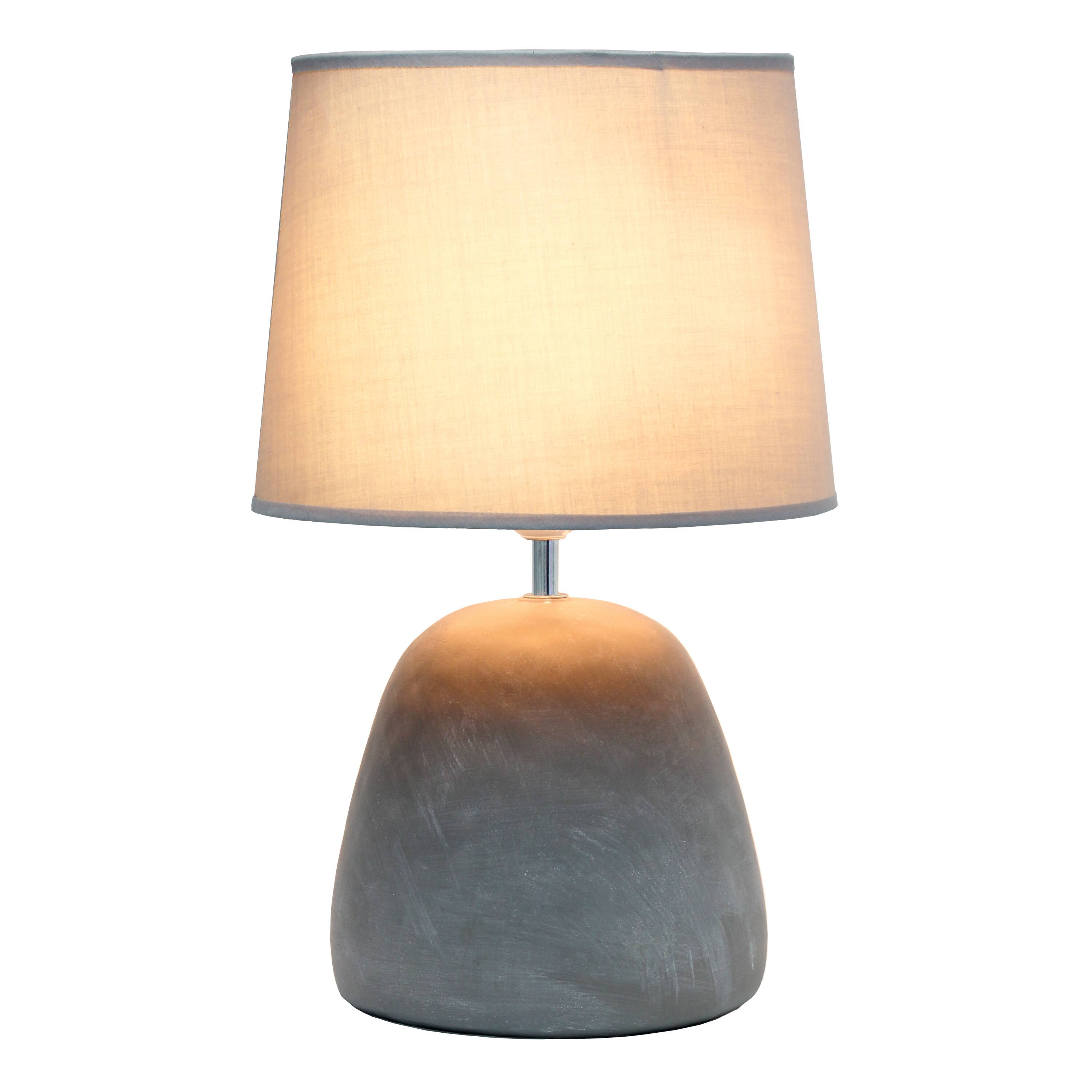 Simple Designs&#x2122; 17&#x22; Round Concrete Table Lamp