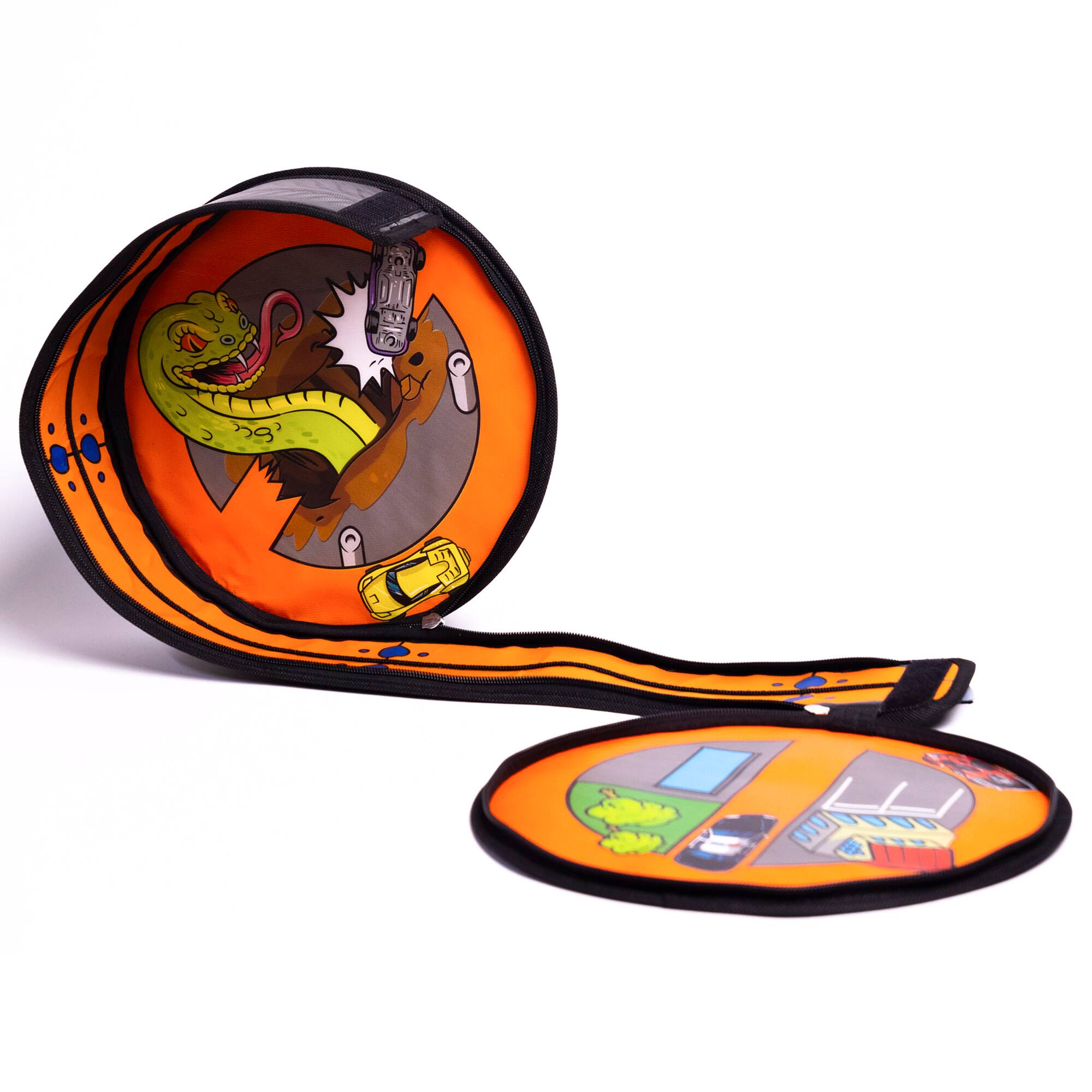Tara Toy ZipBin Hot Wheels Wheelie Track Pack &#x26; Racetrack Mat