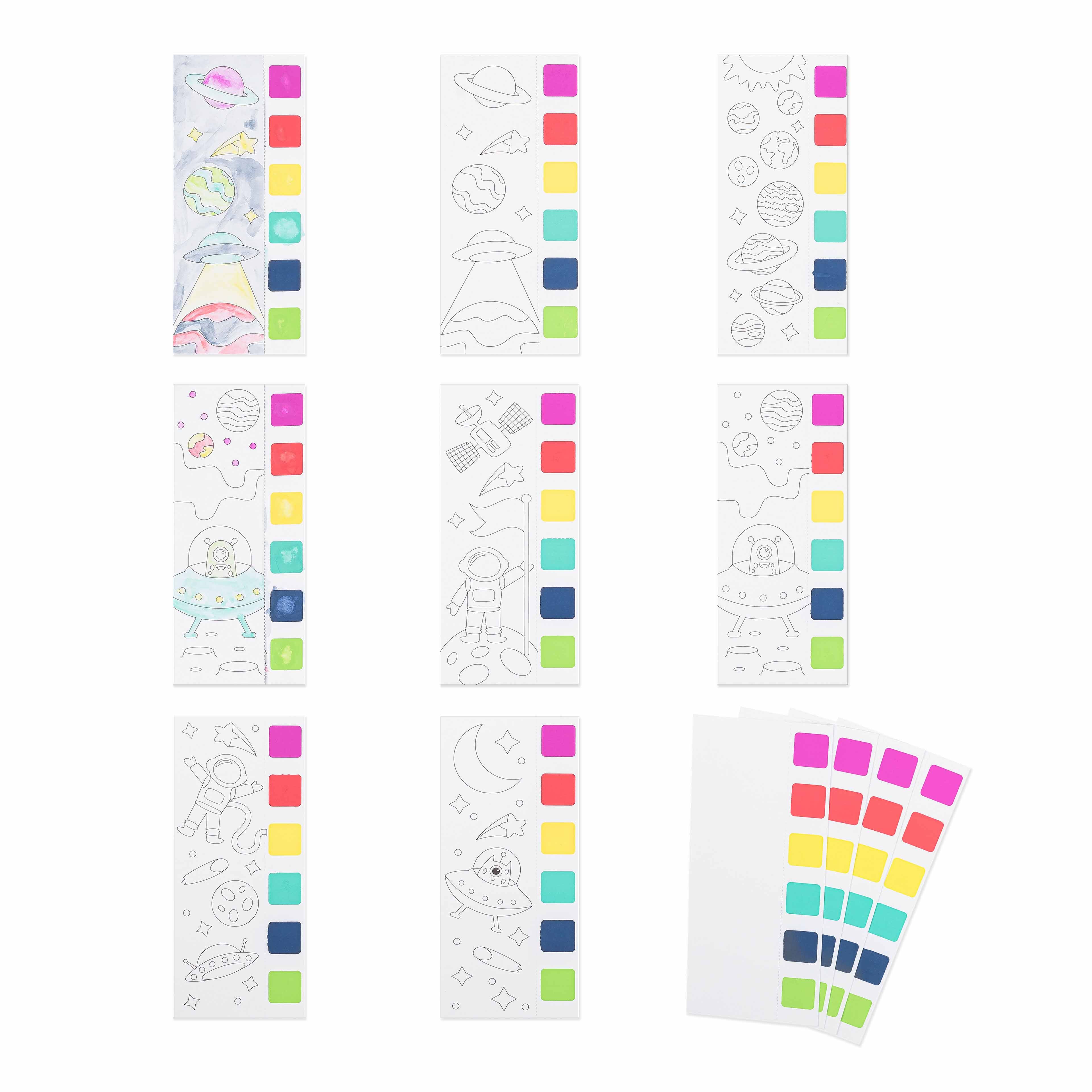 Little Yellow Bicycle&#xAE; Outer Space Watercolor Bookmarks Kit