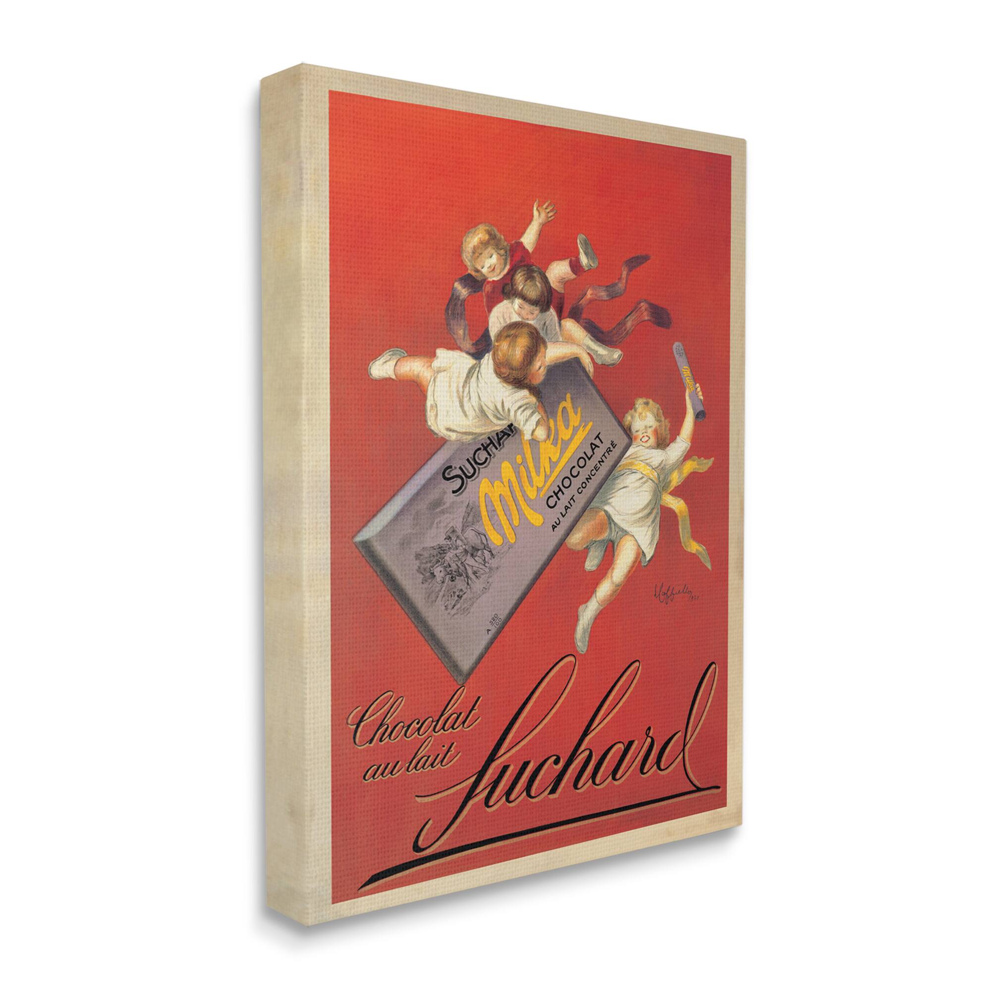 Stupell Industries Chocolat au Lait Vintage European Advertisement Canvas Wall Art