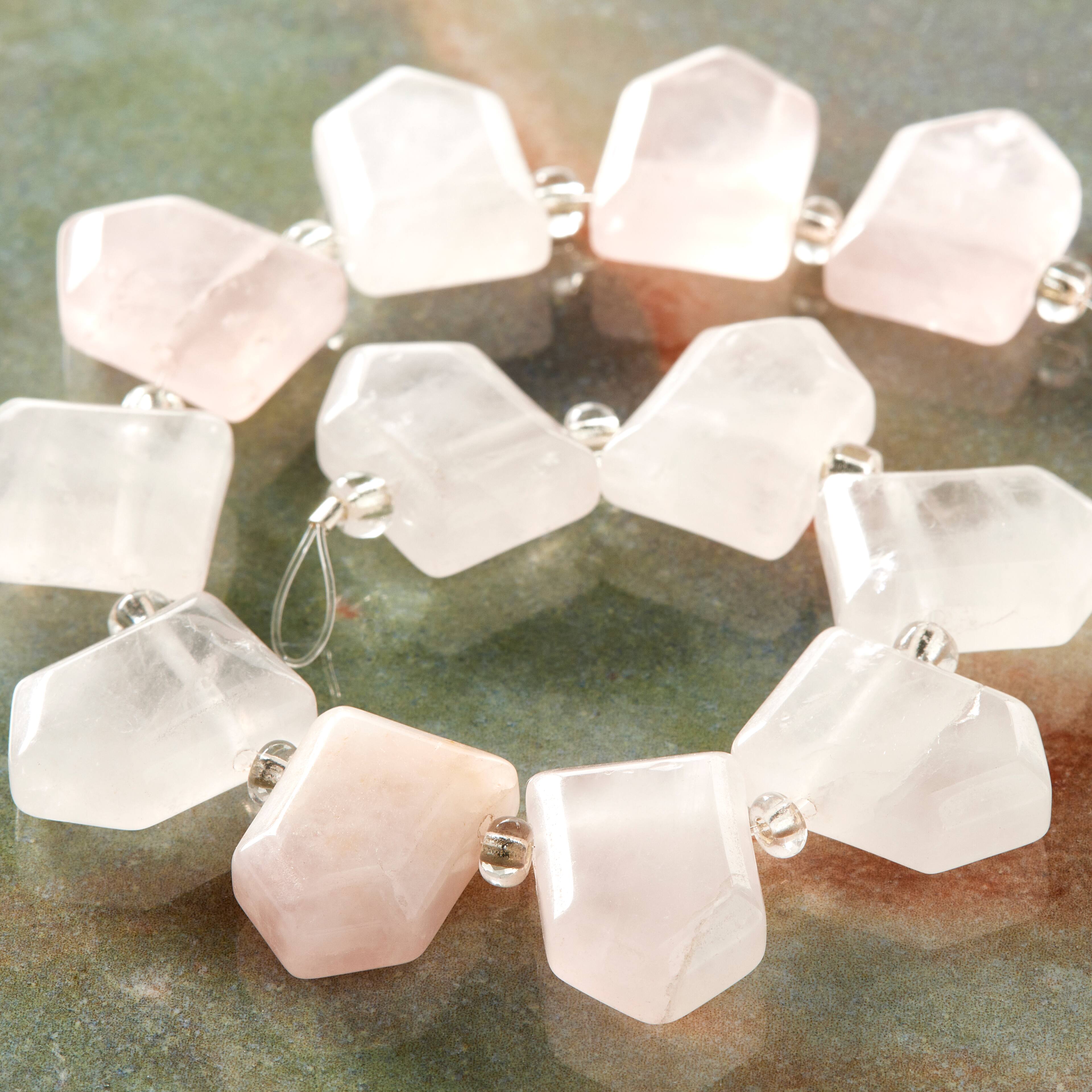 Rose Quartz Arrow Beads by Bead Landing™, 18mm