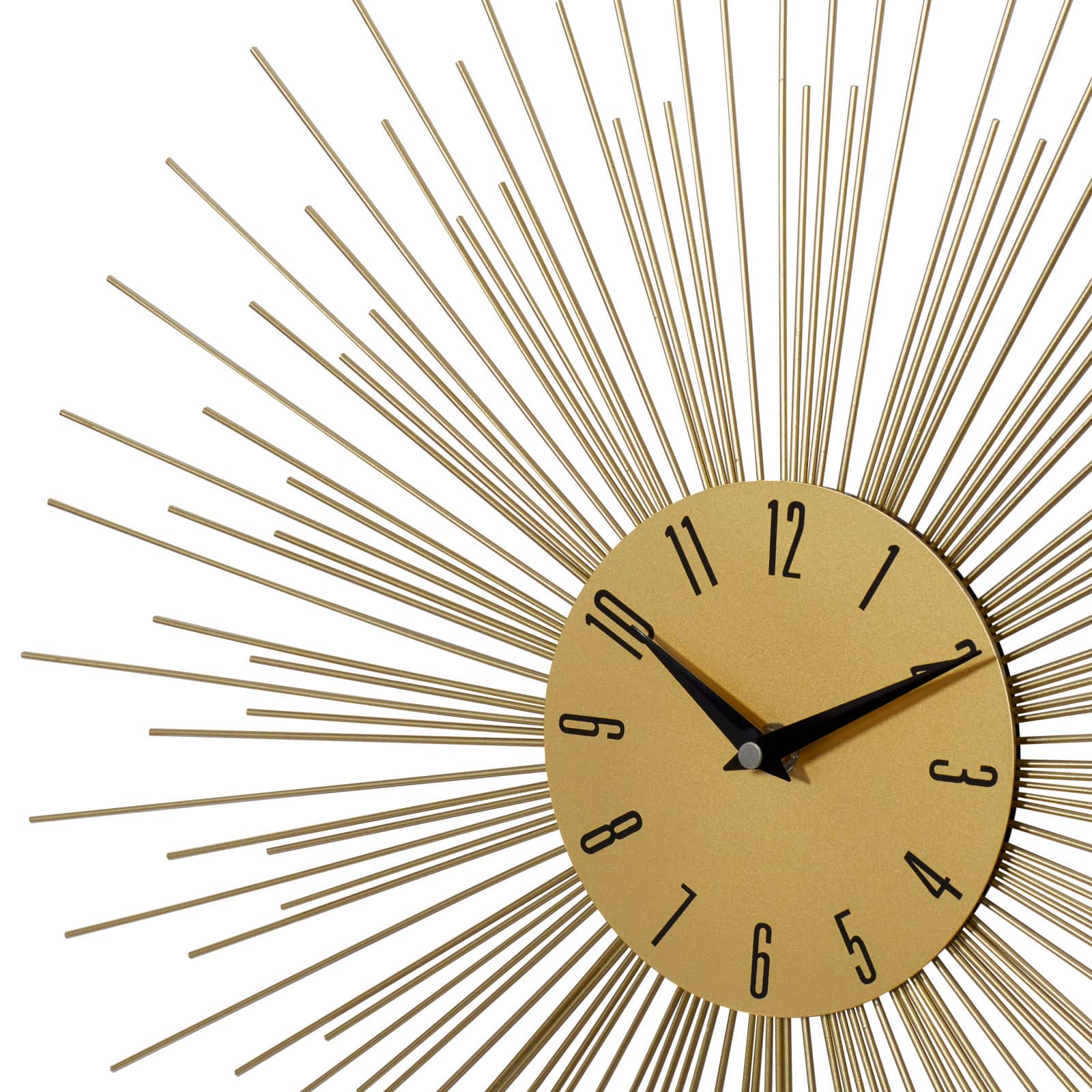 19" Gold Metal Contemporary Wall Clock