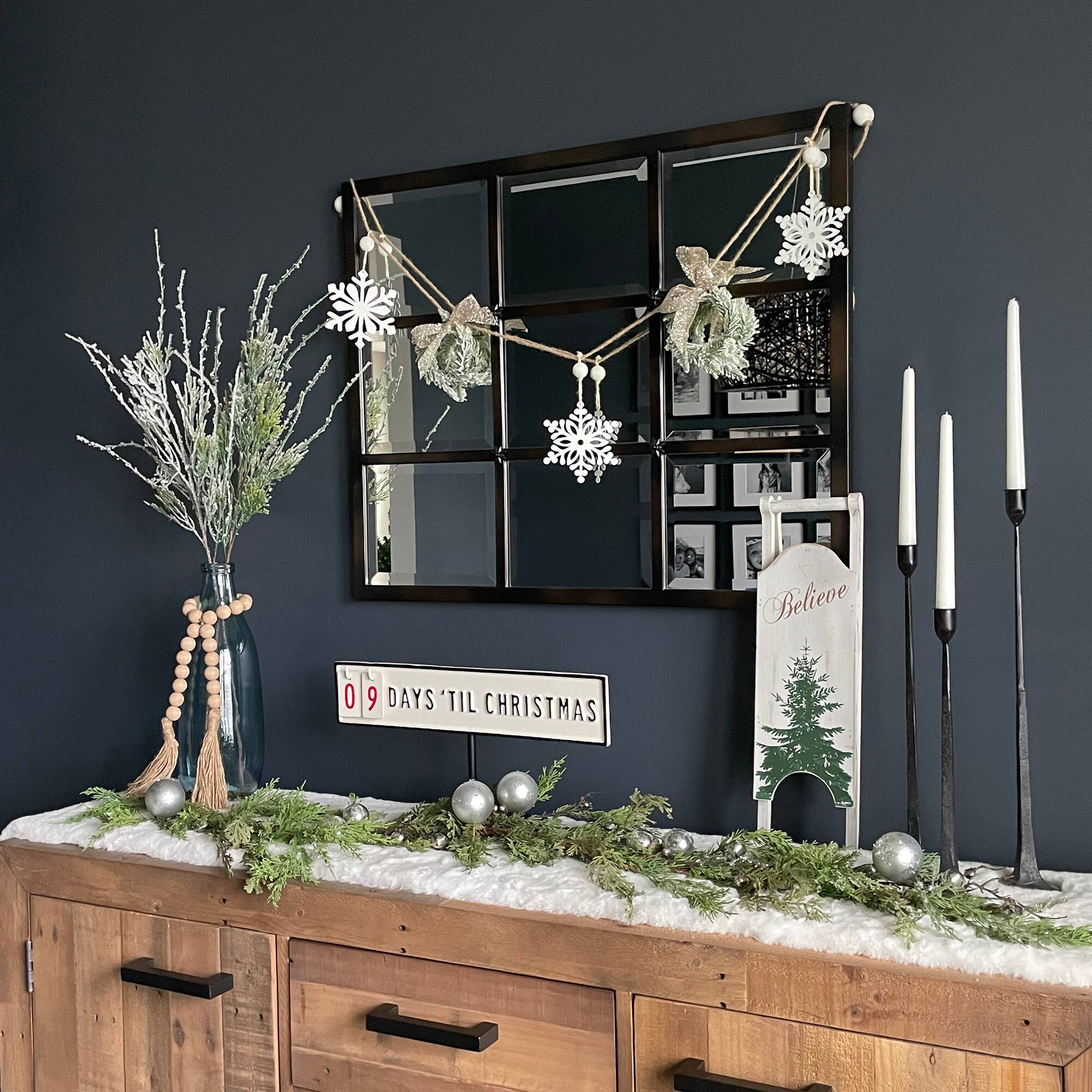 47" Frosted Pine Artificial Christmas Spray