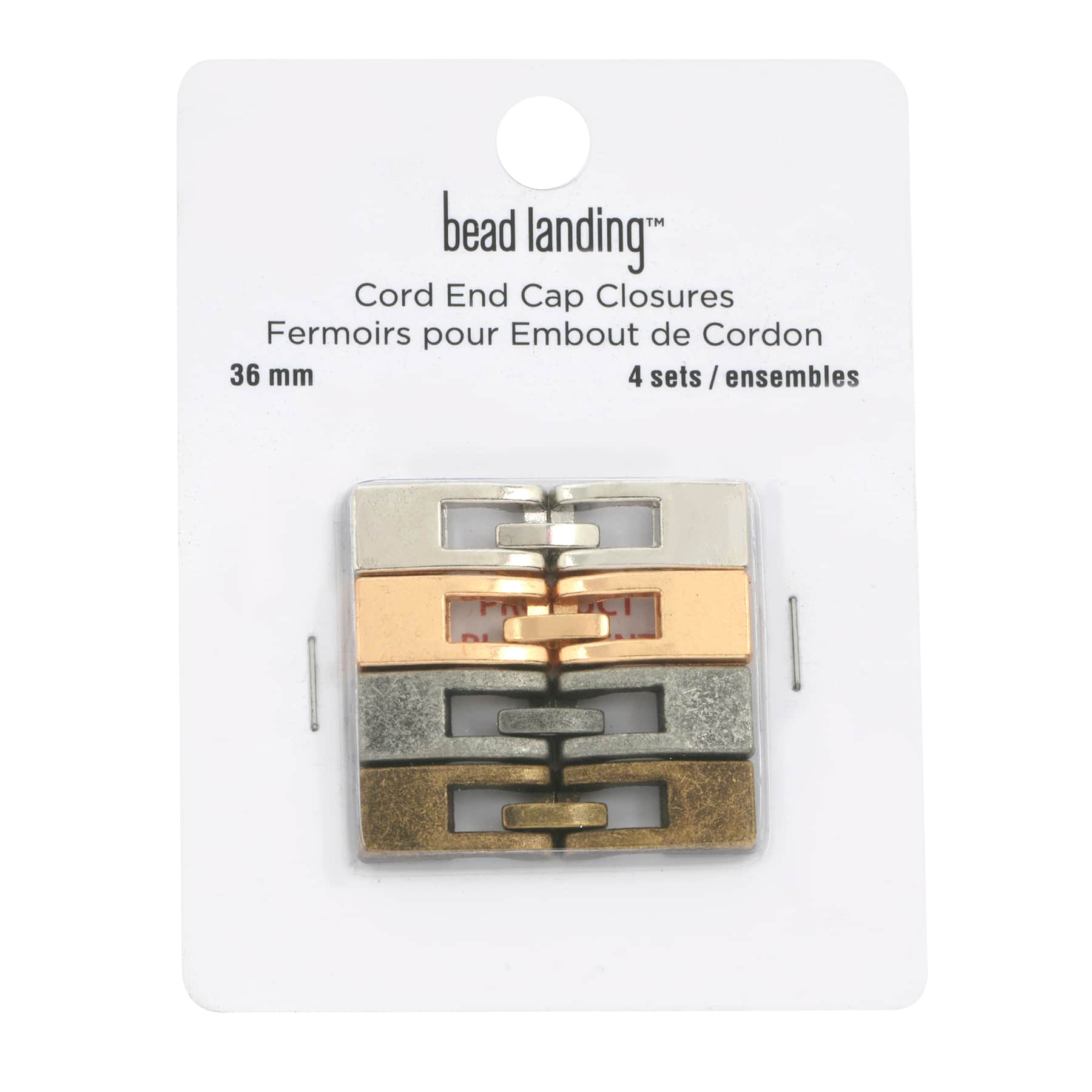 12 Packs: 4 ct. (48 total) 36mm Cord Endcap Closure Assortment by Bead Landing™