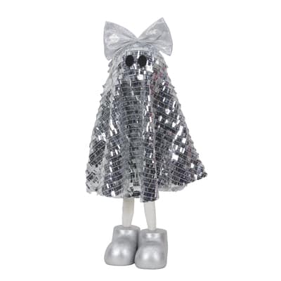 17" Standing Sequin Fabric Ghost with Bow Tabletop Décor by Ashland®