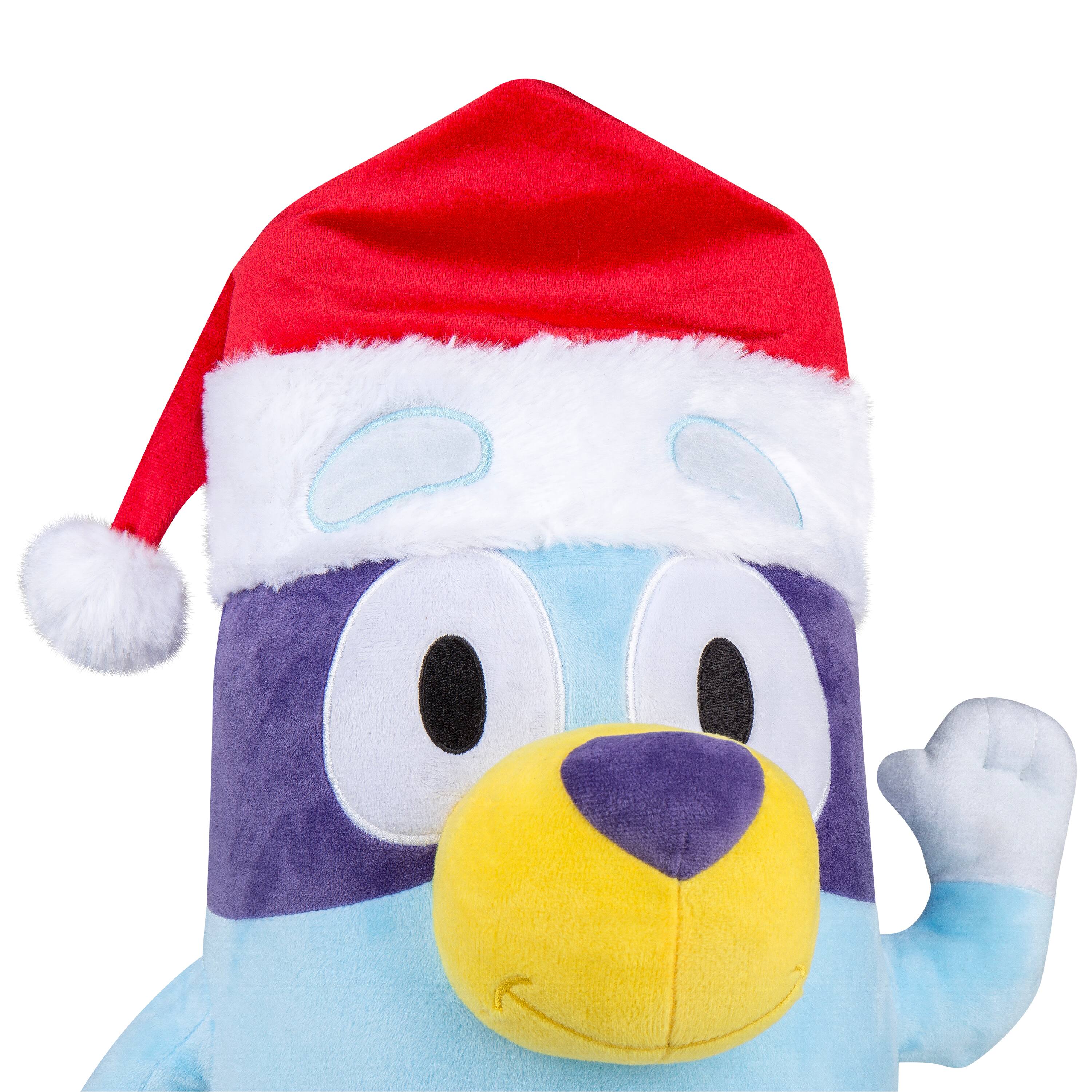 18&#x22; Bluey Holiday Greeter with Santa Hat