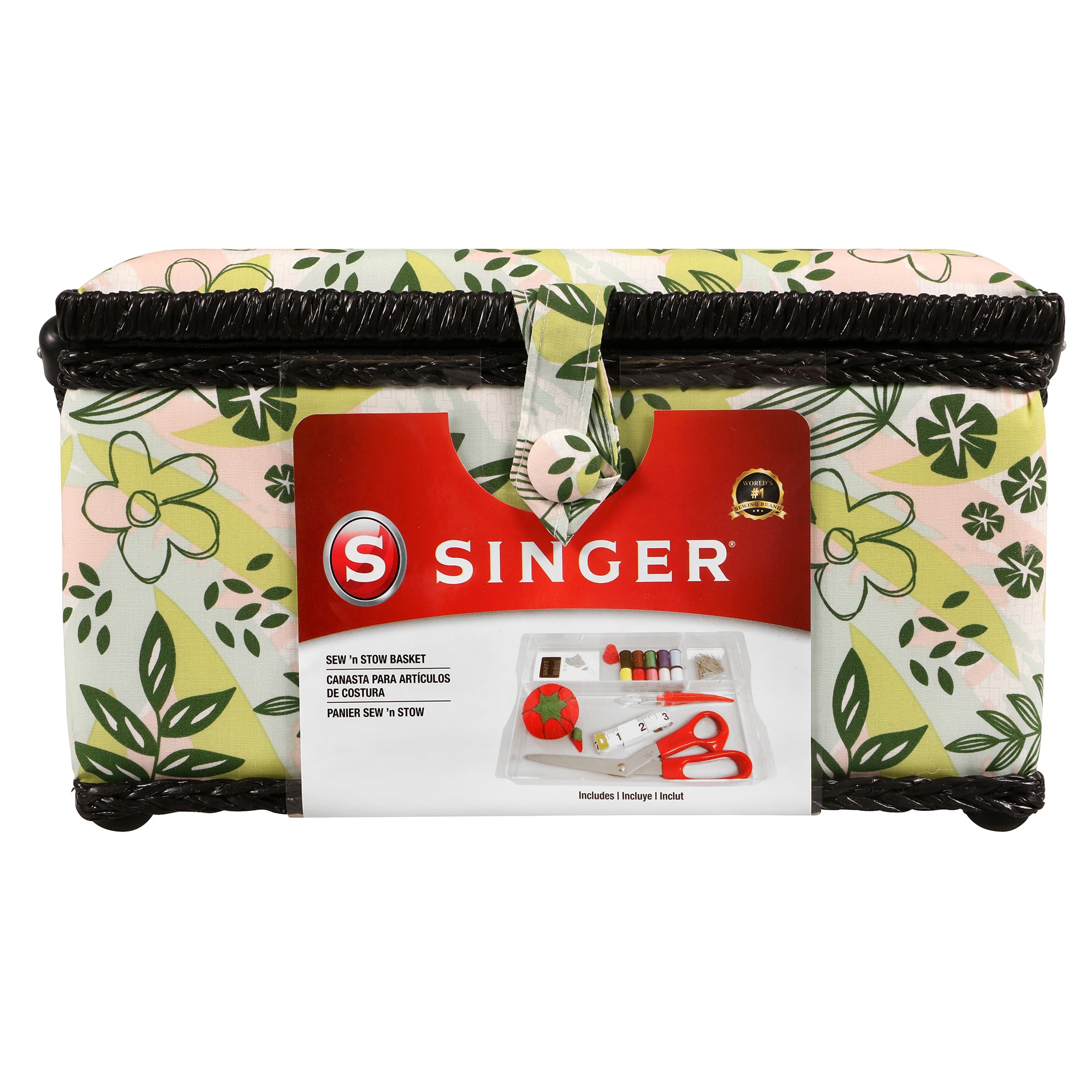 SINGER&#xAE; Natures Floral Pattern Sewing Basket Kit