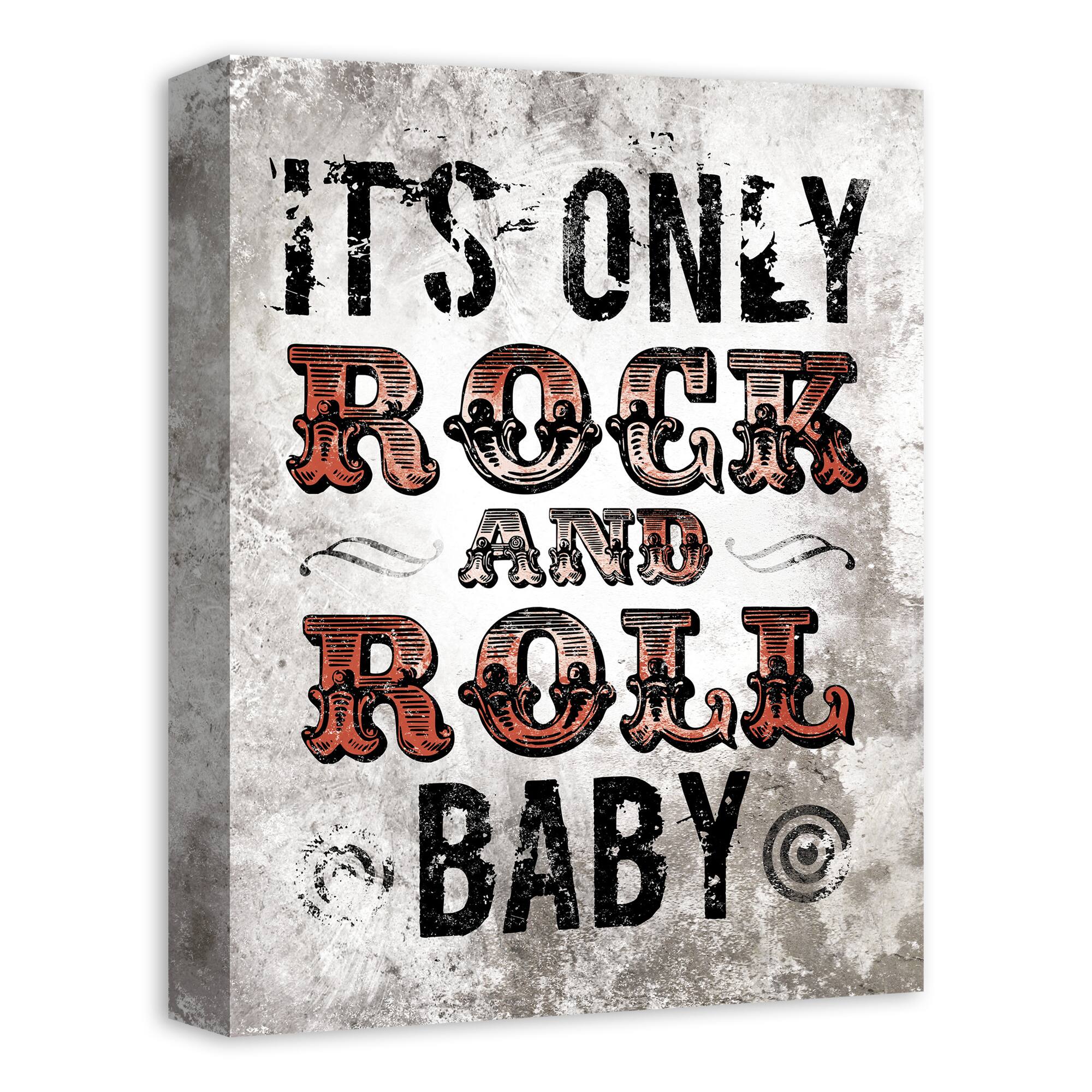 It's Only Rock And Roll 12" x 16" Canvas Wall Art
