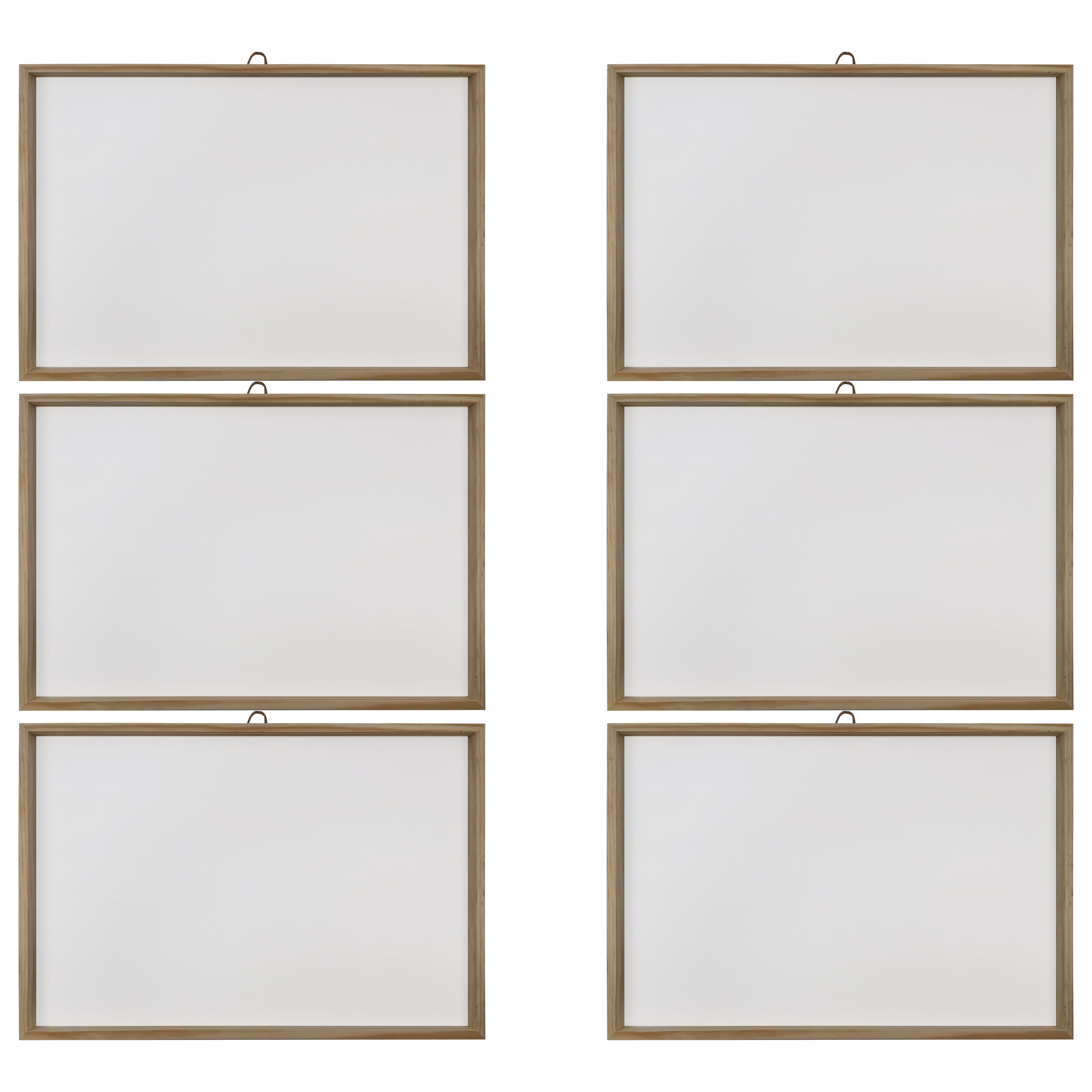 6 Pack: 17&#x22; x 25&#x22; White Plaque with Natural Wood Frame by Make Market&#xAE;