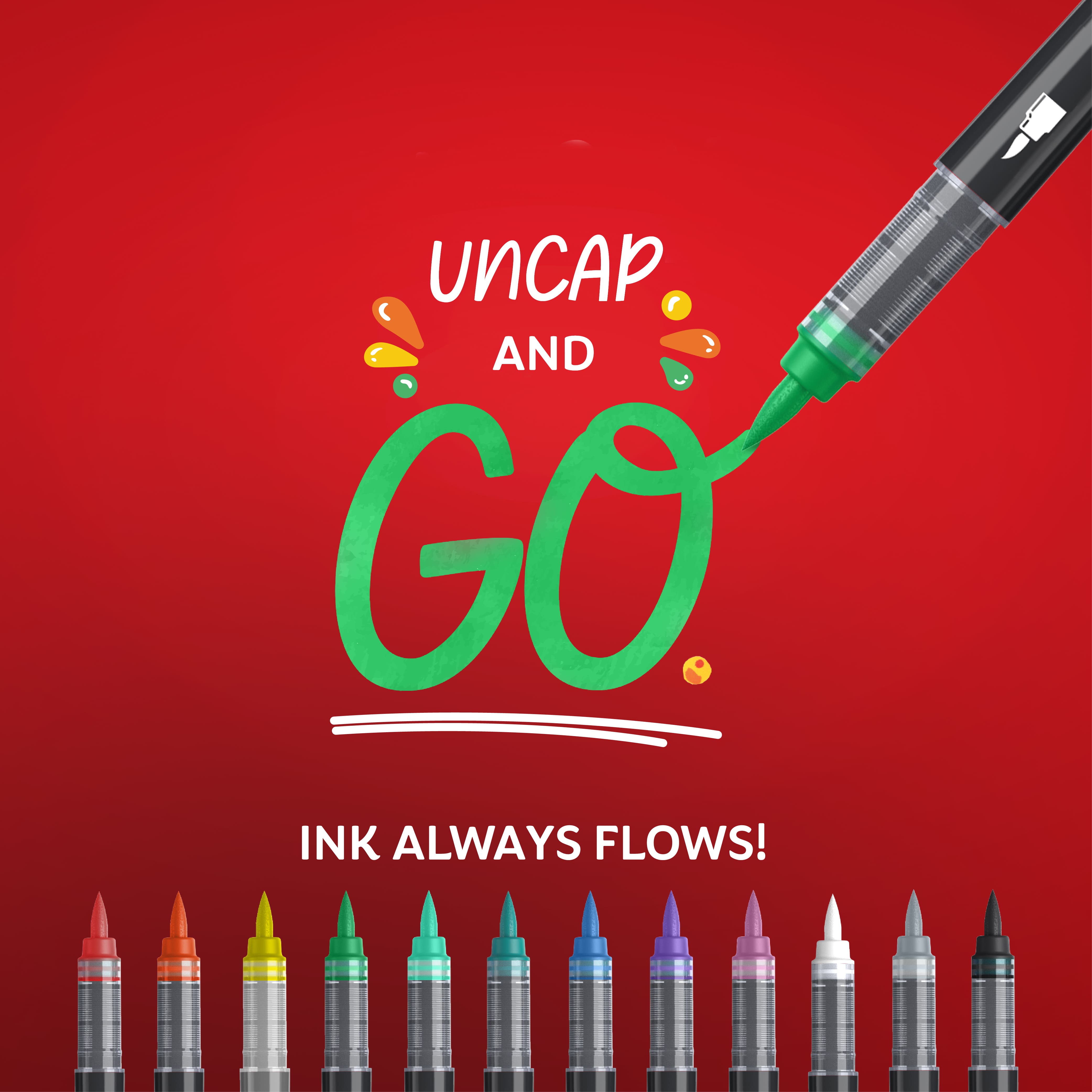 Sharpie® Black & White Brush Tip Creative Markers