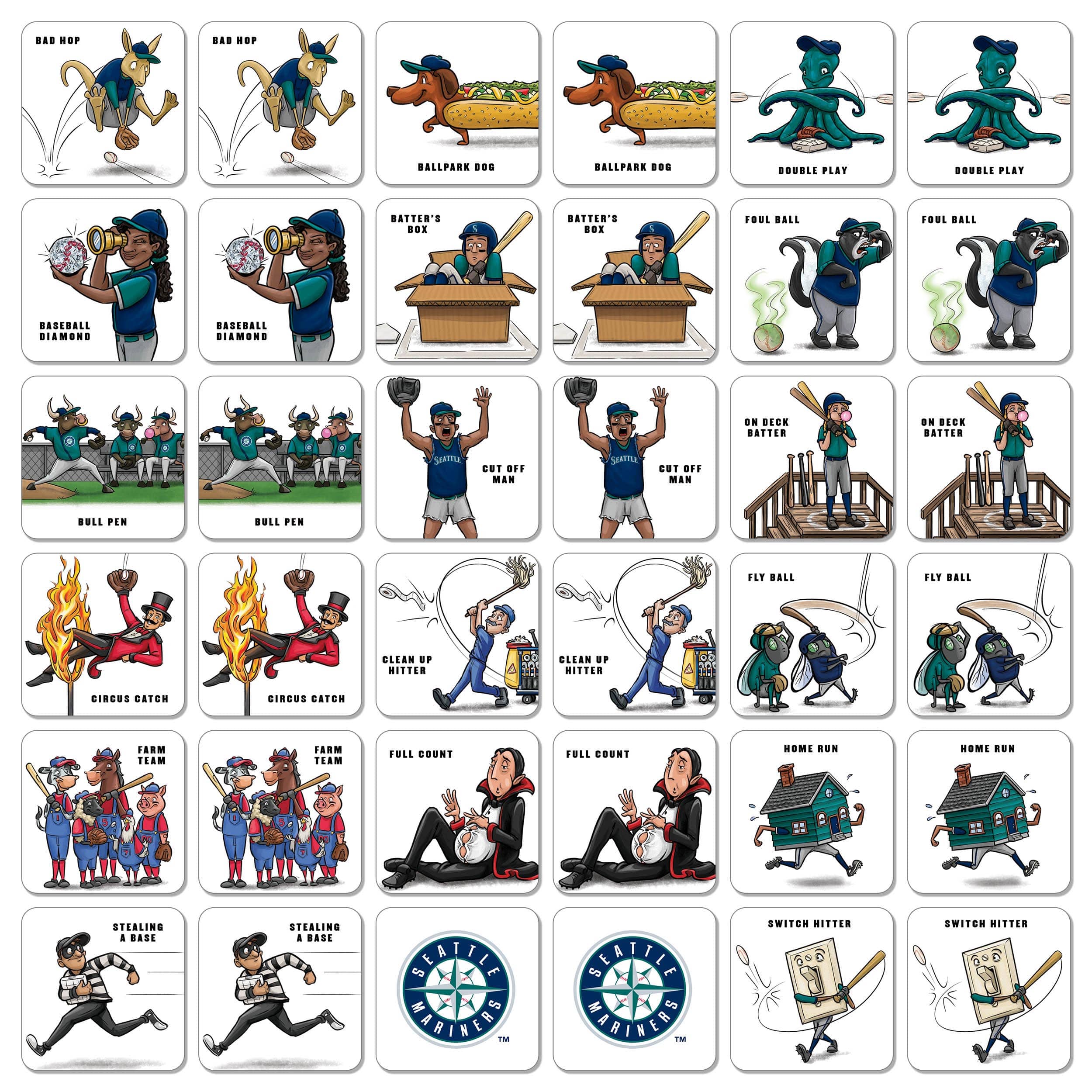 Major League Baseball Licensed Memory Match Game