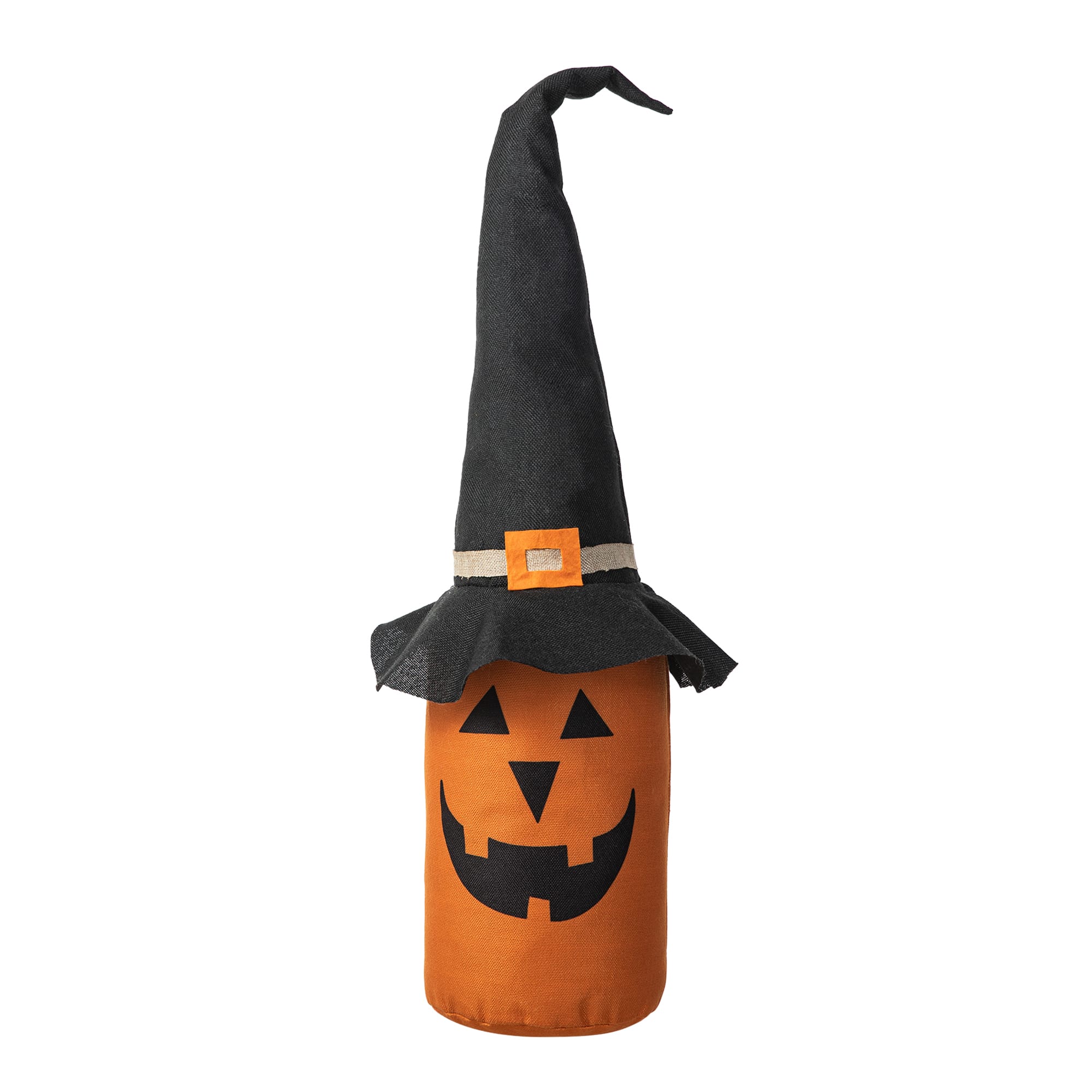 Glitzhome&#xAE; 24&#x22; Linen Halloween Jack-O&#x27;-Lantern Doorstop Porch D&#xE9;cor