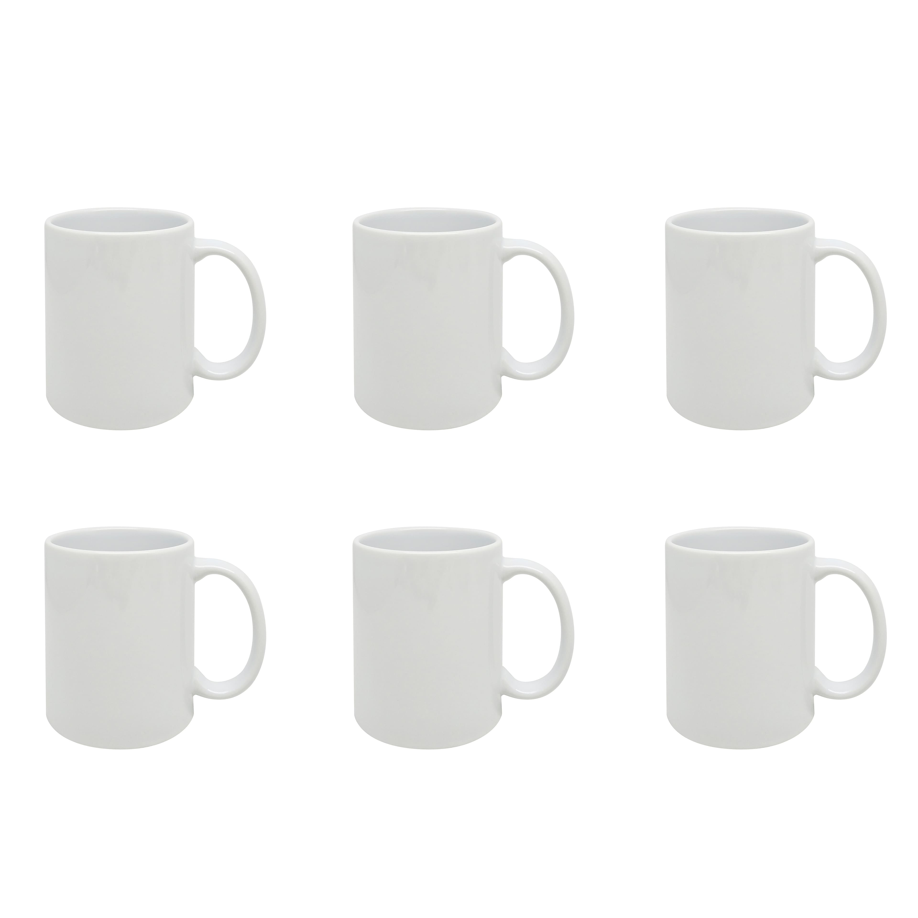 12oz. White Ceramic Sublimation Mugs, 6ct. by Make Market®